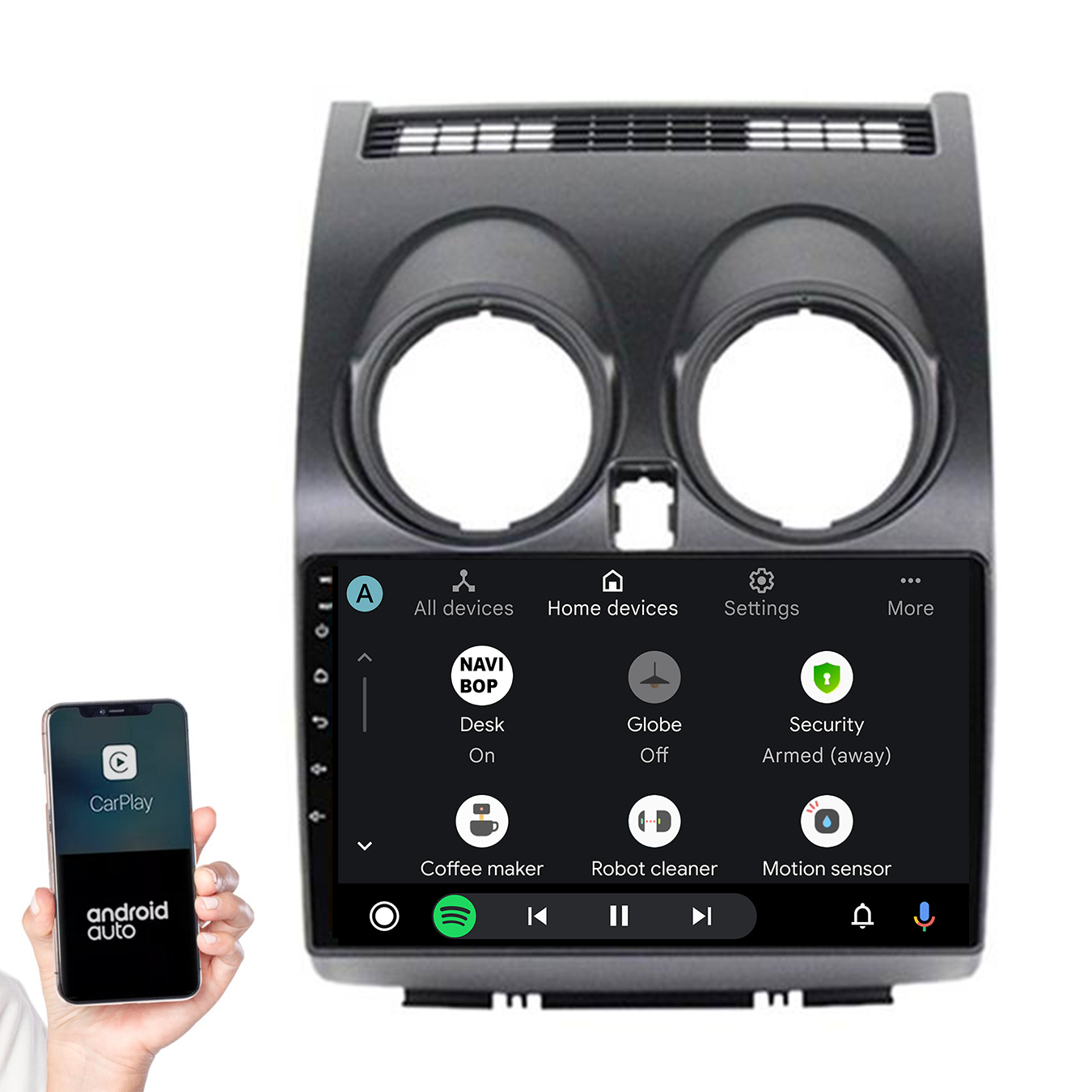 Nissan Qashqai | Autoradio | 2006 t/m 2013 | Android 14 | Apple CarPlay & Android Auto