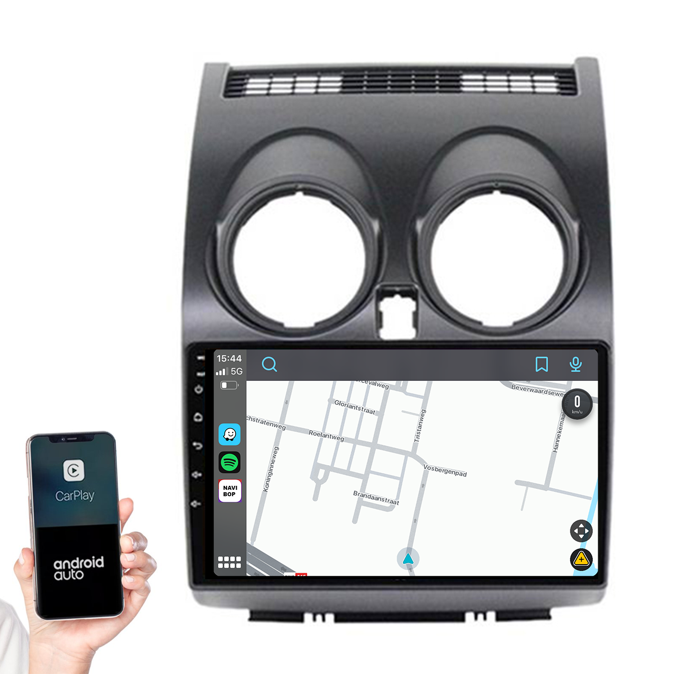 Nissan Qashqai | Autoradio | 2006 t/m 2013 | Android 14 | Apple CarPlay & Android Auto