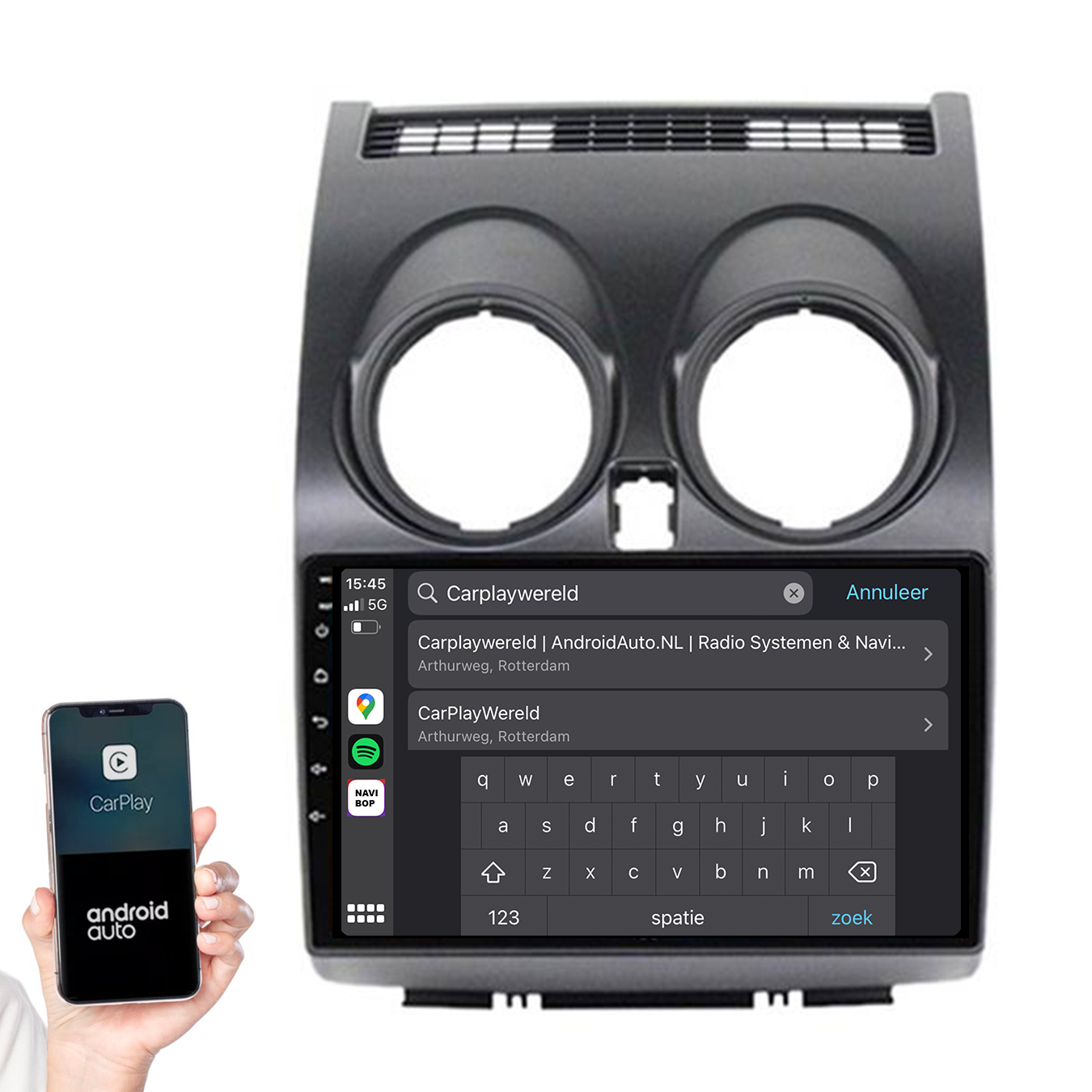 Nissan Qashqai | Autoradio | 2006 t/m 2013 | Android 14 | Apple CarPlay & Android Auto