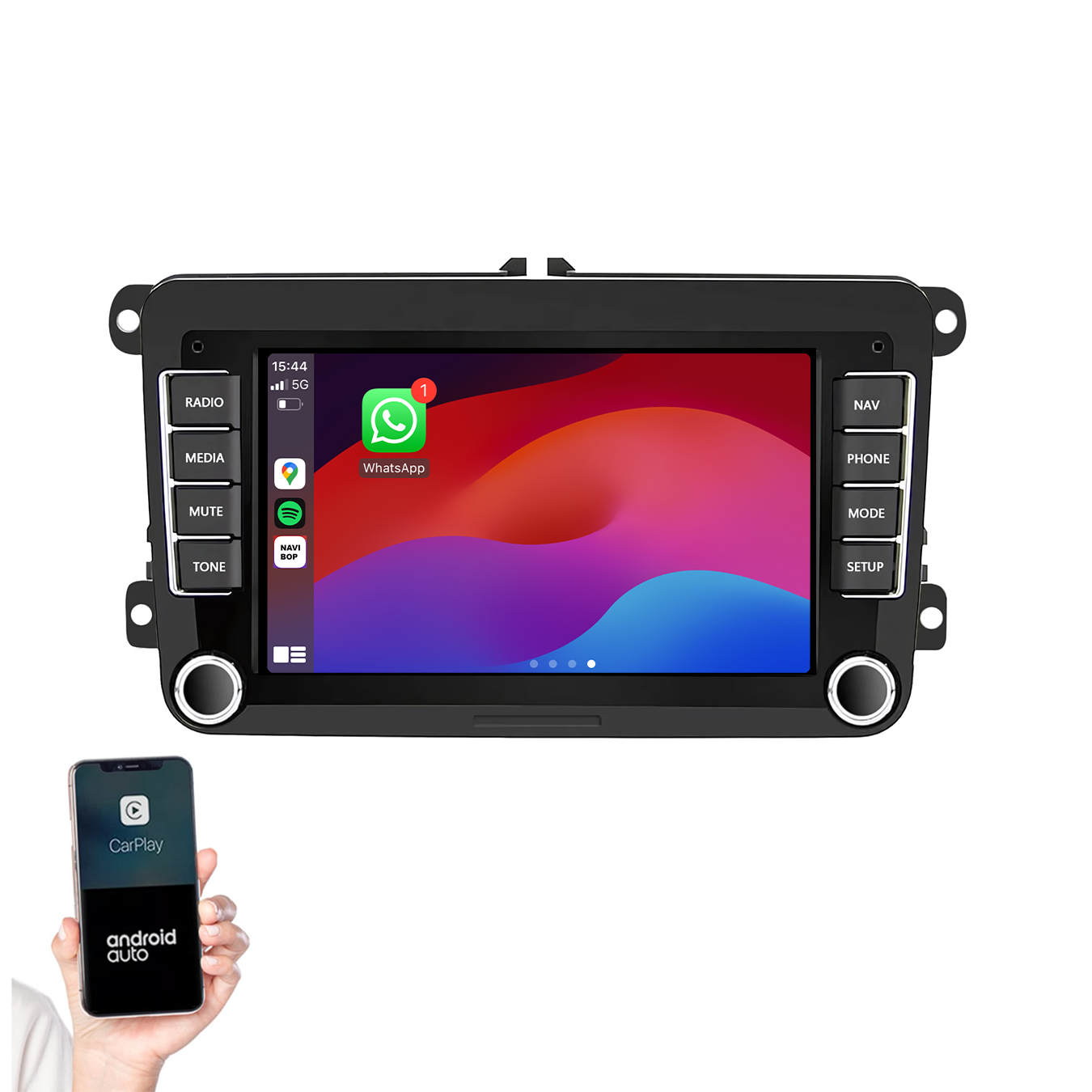 Volkswagen Tiguan | Autoradio | 2007 t/m 2015 | Android 14 | Apple CarPlay & Android Auto
