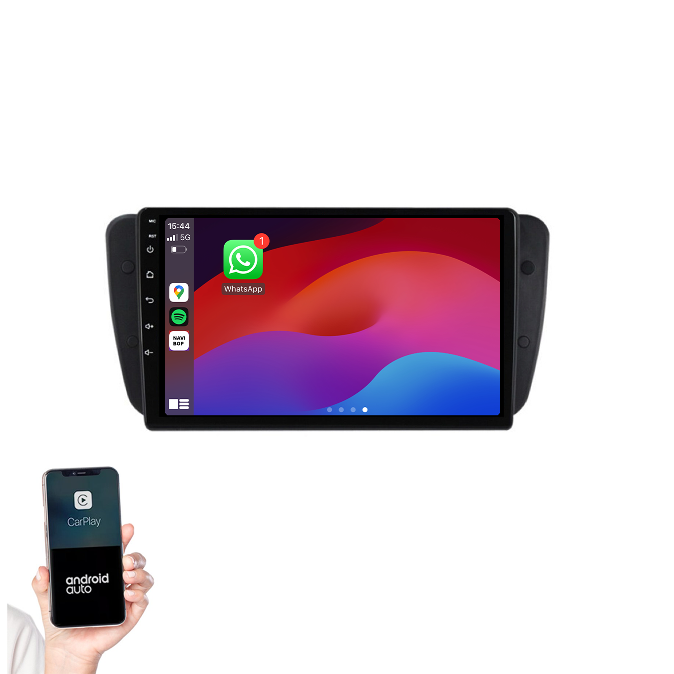 Seat Ibiza | Autoradio | 2009 t/m 2013 | Android 14 | Apple CarPlay & Android Auto