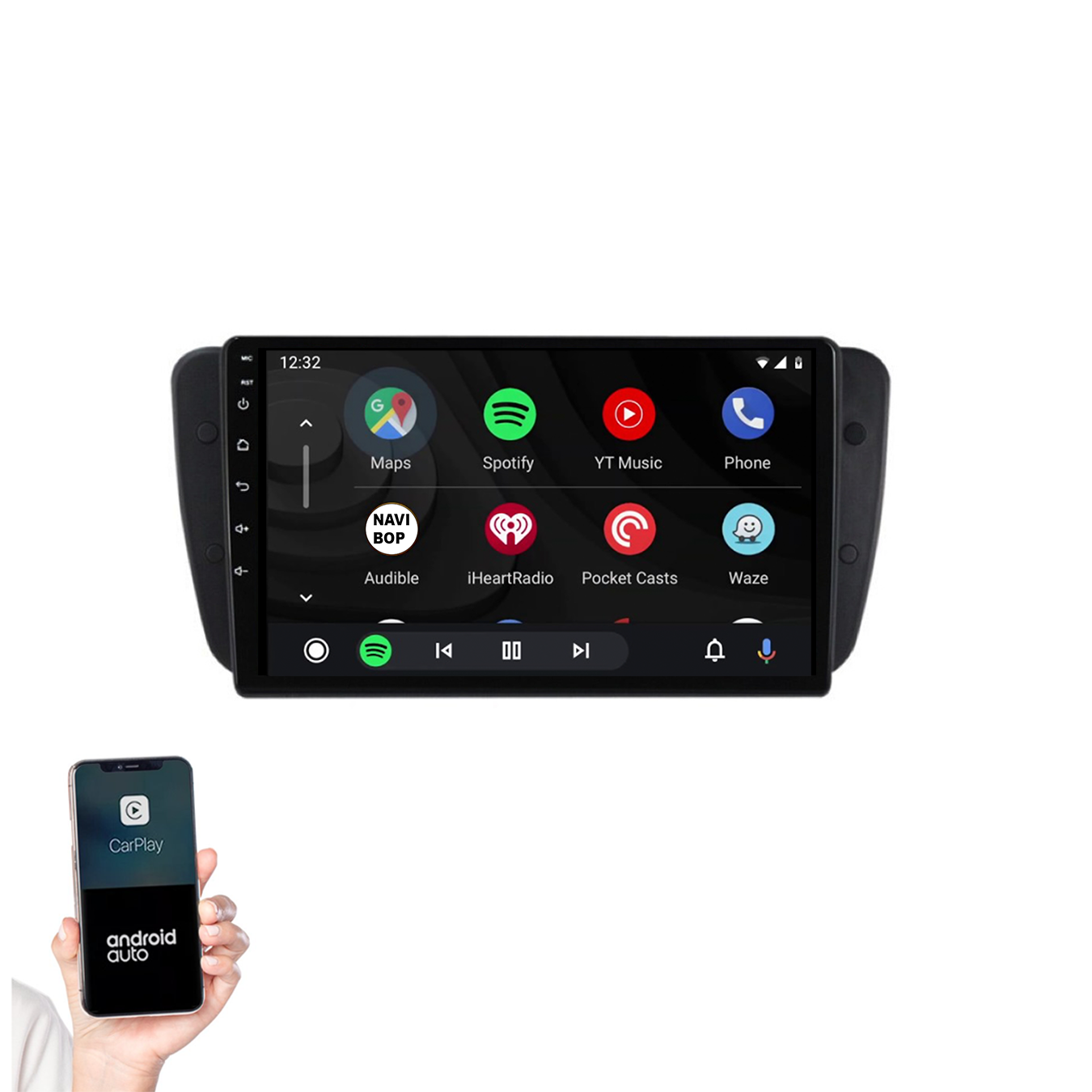 Seat Ibiza | Autoradio | 2009 t/m 2013 | Android 14 | Apple CarPlay & Android Auto
