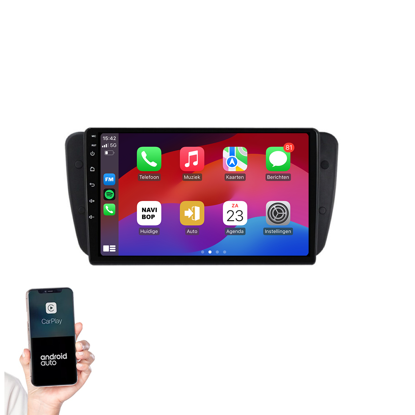 Seat Ibiza | Autoradio | 2009 t/m 2013 | Android 14 | Apple CarPlay & Android Auto