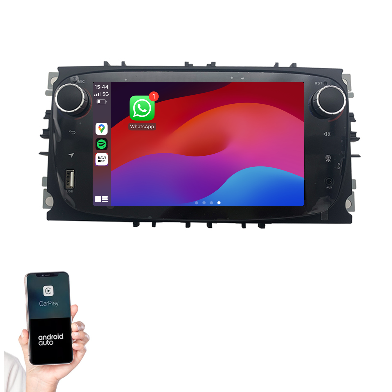 Ford S-max | Autoradio | 2008 t/m 2011 | Android 14 | Apple CarPlay & Android Auto