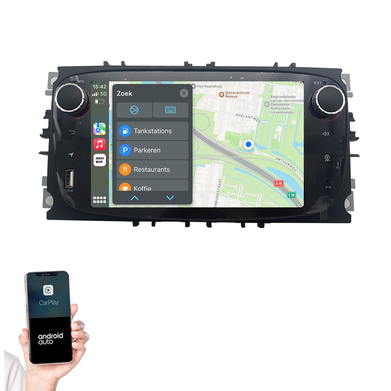 Ford S-max | Autoradio | 2008 t/m 2011 | Android 14 | Apple CarPlay & Android Auto