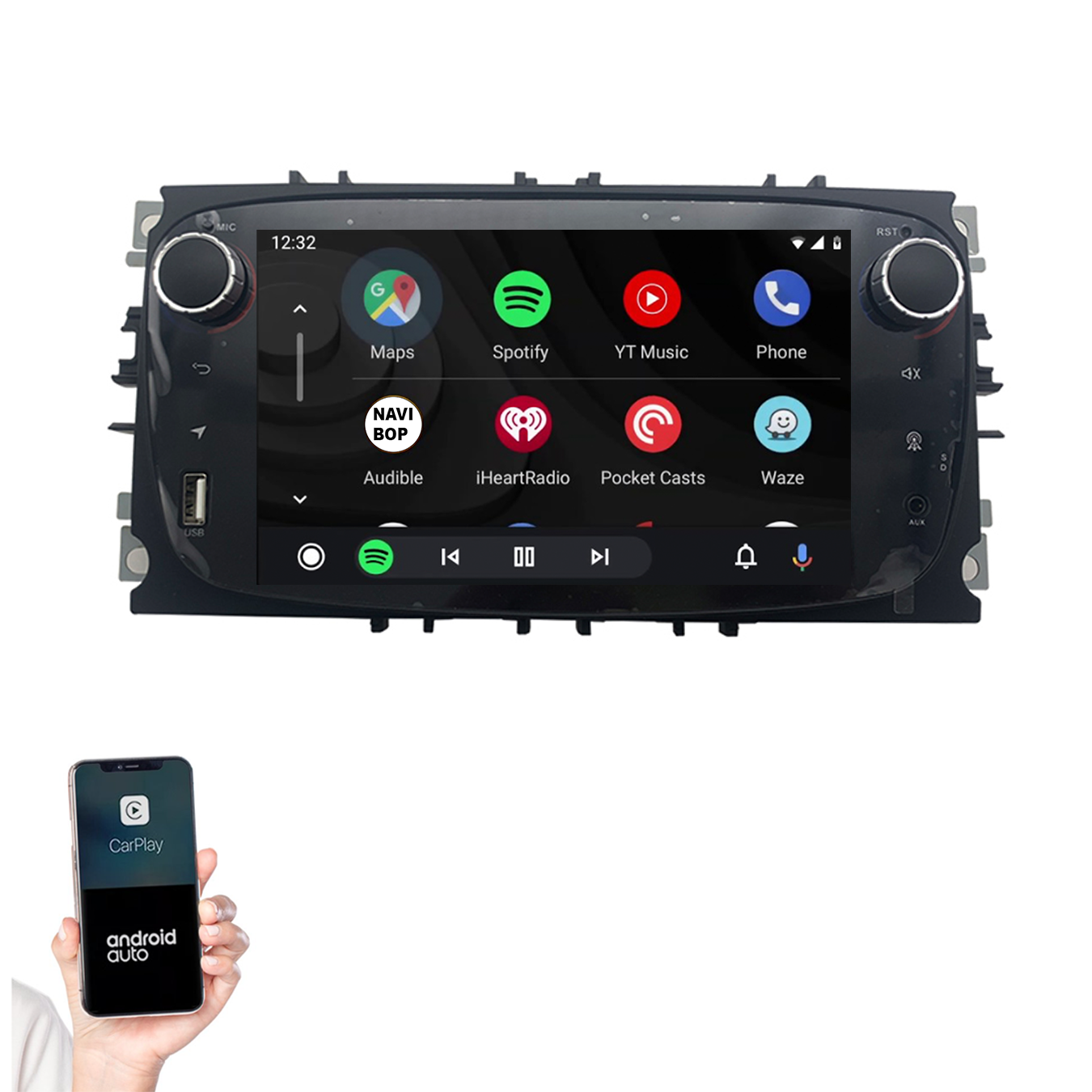 Ford S-max | Autoradio | 2008 t/m 2011 | Android 14 | Apple CarPlay & Android Auto