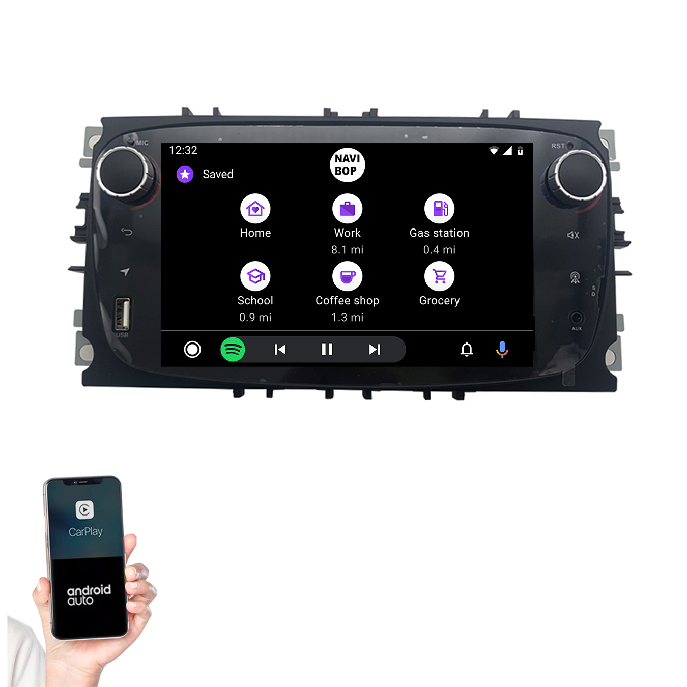 Ford S-max | Autoradio | 2008 t/m 2011 | Android 14 | Apple CarPlay & Android Auto