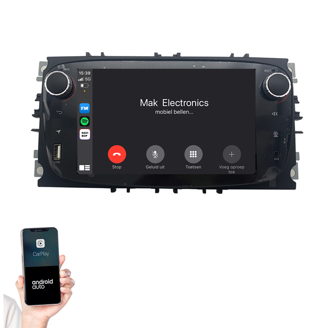 Ford S-max | Autoradio | 2008 t/m 2011 | Android 14 | Apple CarPlay & Android Auto
