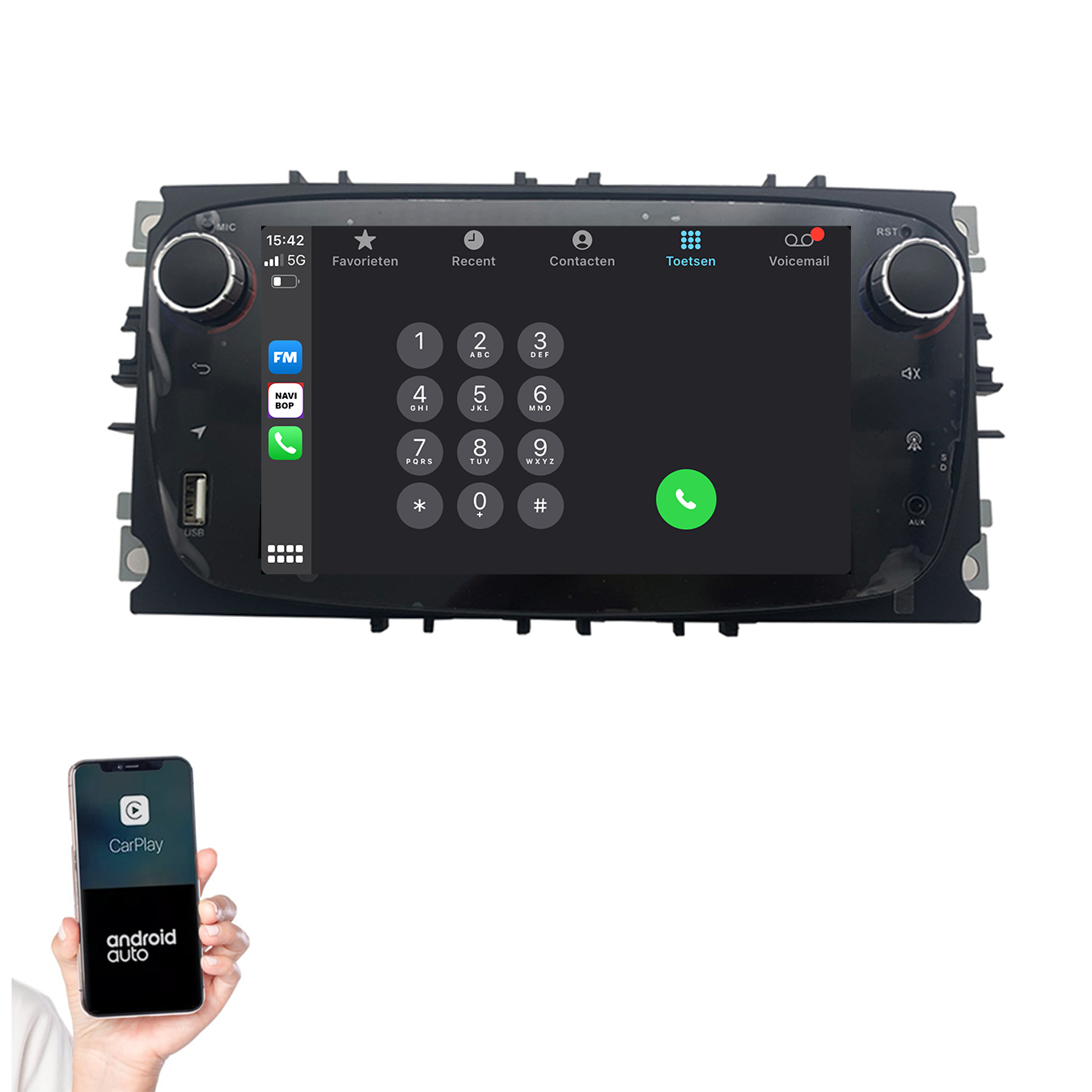 Ford S-max | Autoradio | 2008 t/m 2011 | Android 14 | Apple CarPlay & Android Auto