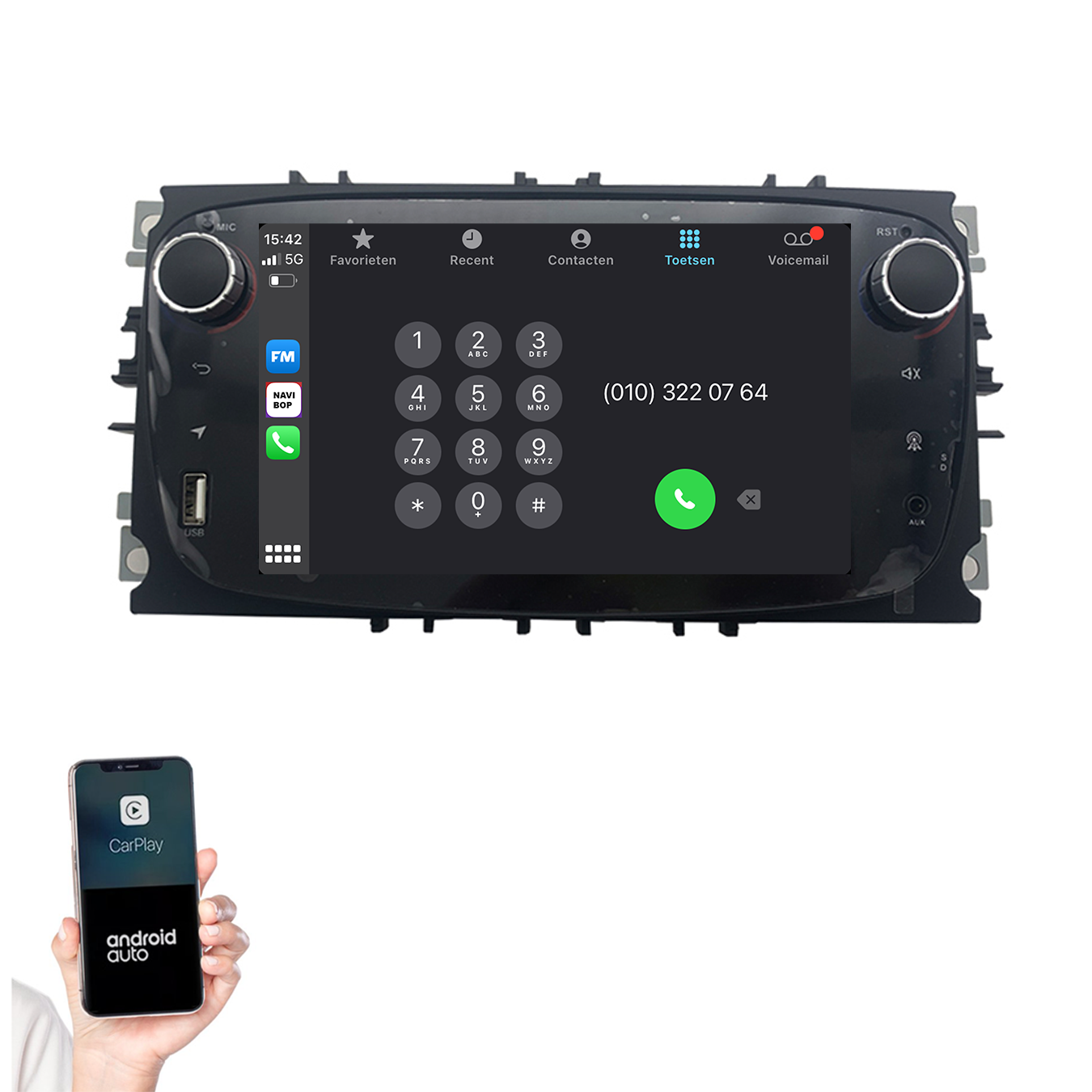 Ford S-max | Autoradio | 2008 t/m 2011 | Android 14 | Apple CarPlay & Android Auto