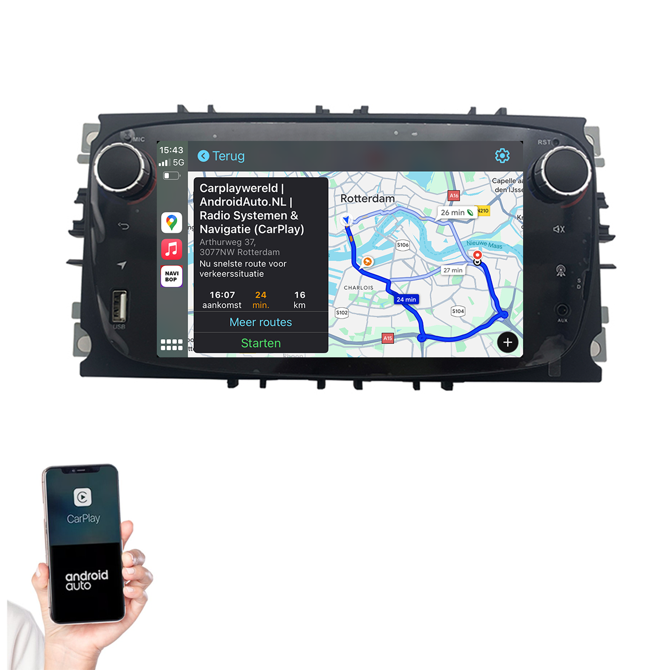 Ford S-max | Autoradio | 2008 t/m 2011 | Android 14 | Apple CarPlay & Android Auto