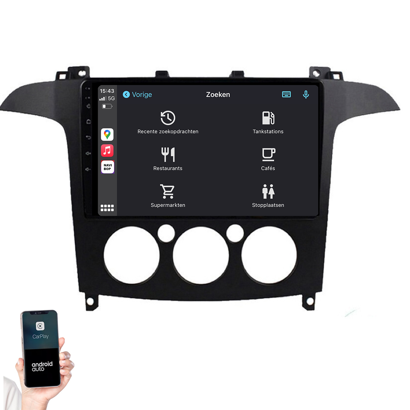 Ford S-MAX | Autoradio | 2006 t/m 2015 | Android 14 | Apple CarPlay & Android Auto