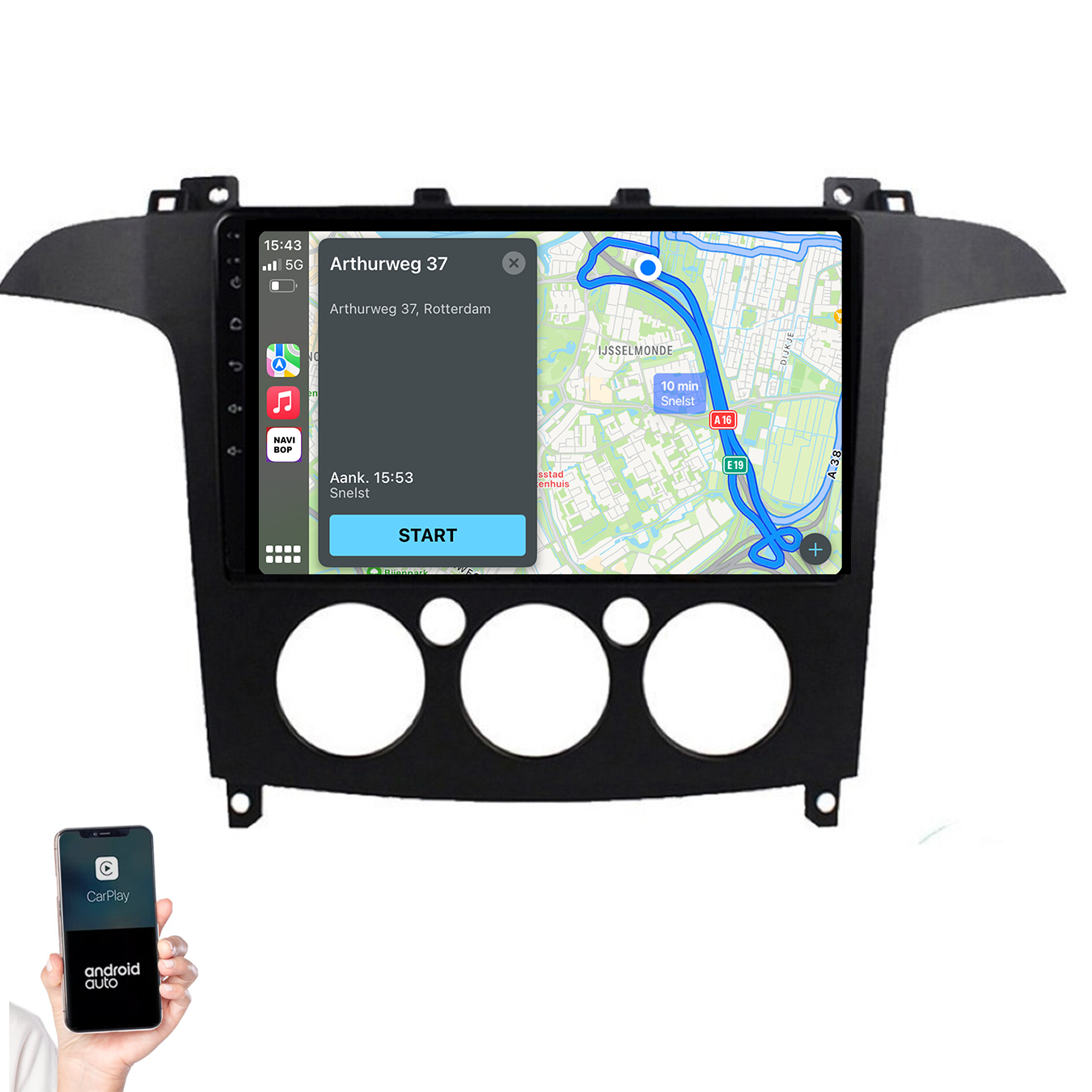 Ford S-MAX | Autoradio | 2006 t/m 2015 | Android 14 | Apple CarPlay & Android Auto