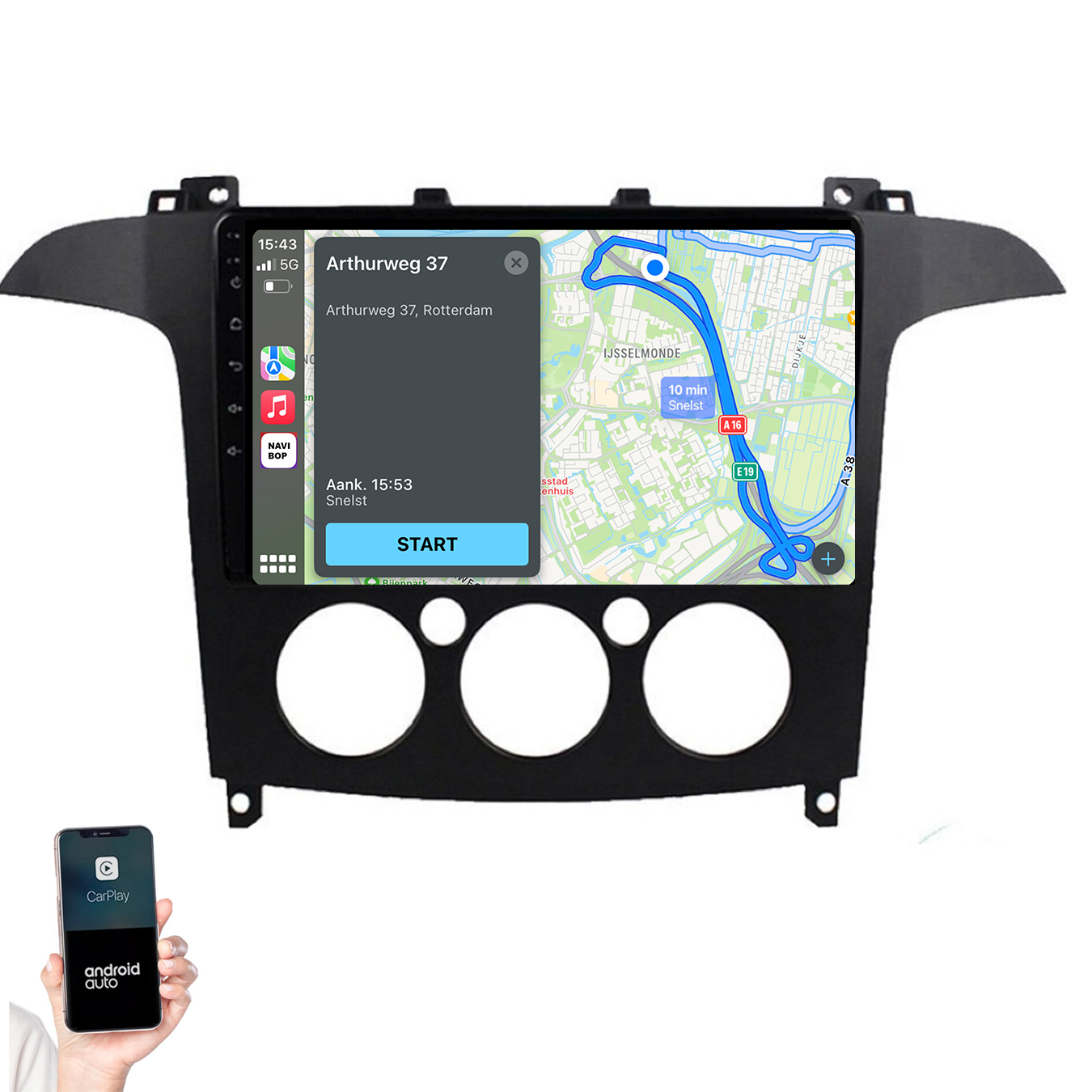 Ford S-MAX | Autoradio | 2006 t/m 2015 | Android 14 | Apple CarPlay & Android Auto