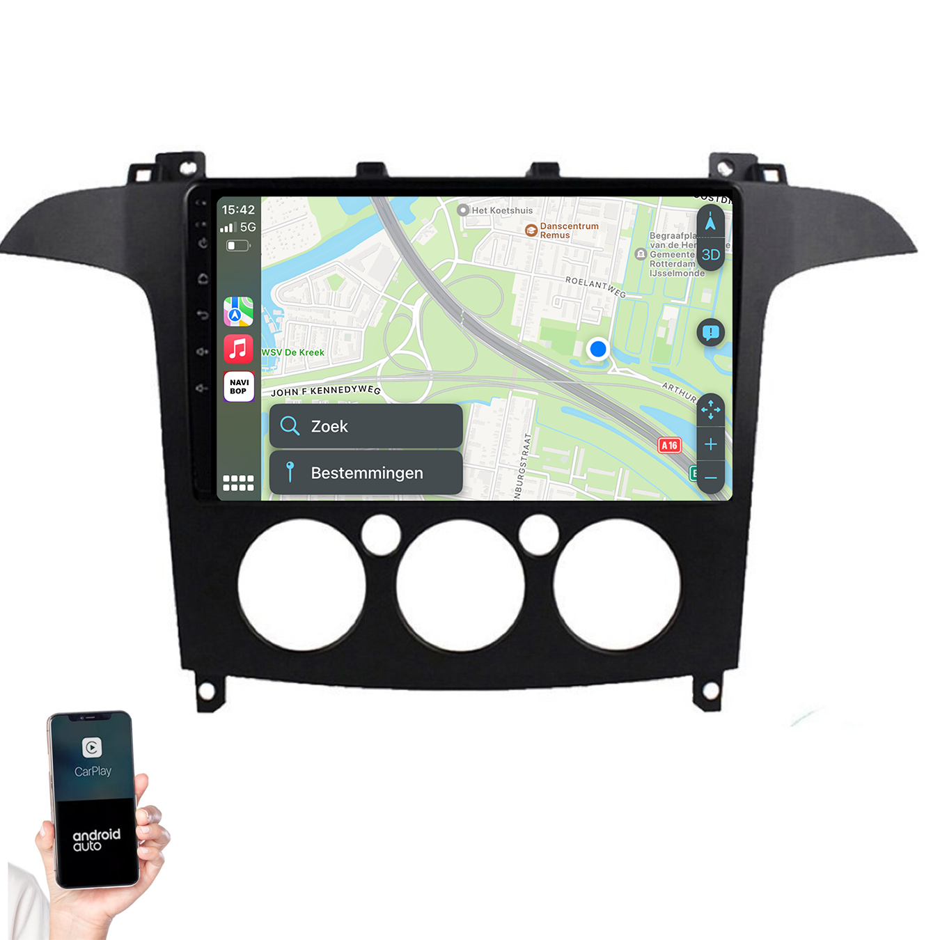 Ford S-MAX | Autoradio | 2006 t/m 2015 | Android 14 | Apple CarPlay & Android Auto