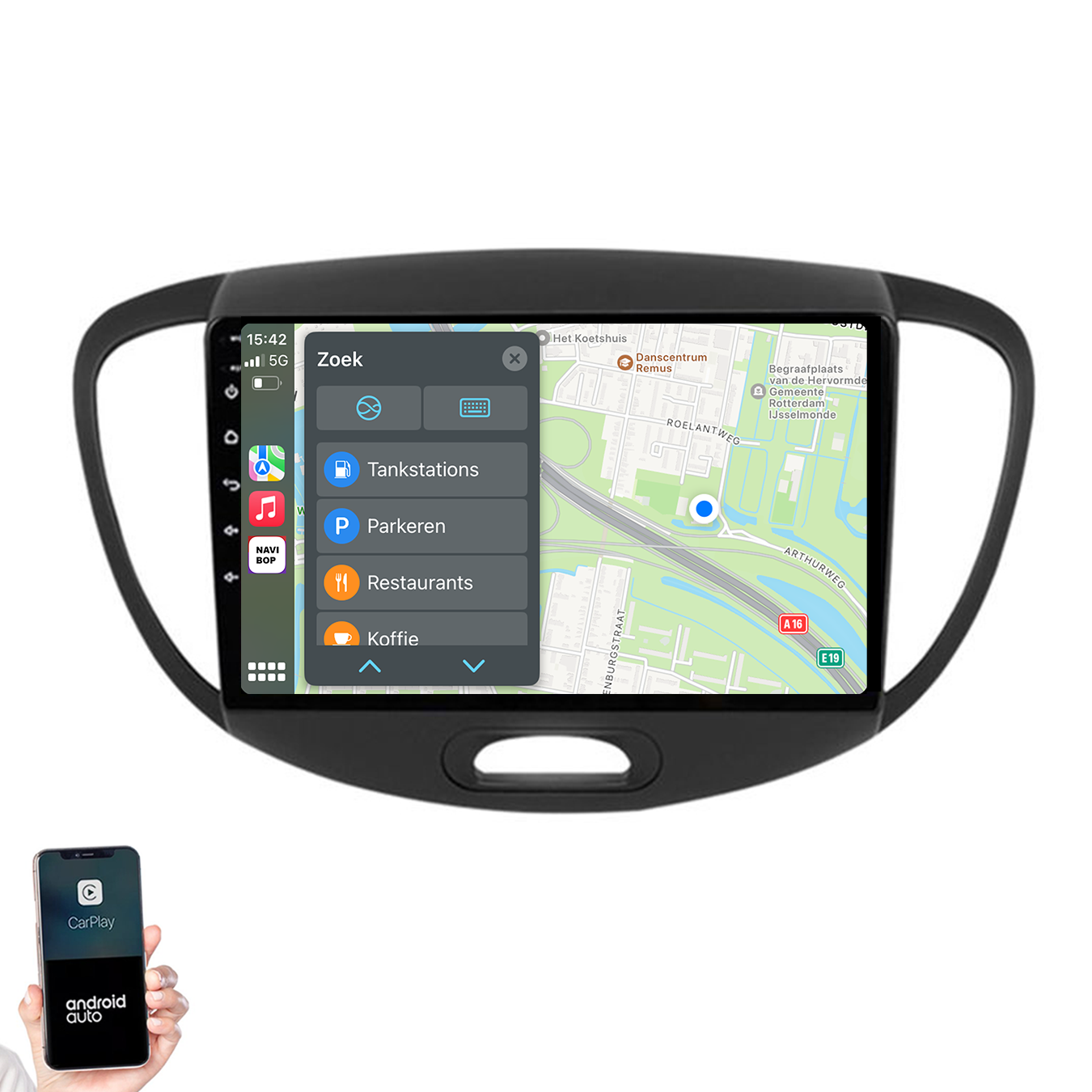 Hyundai I10 | Autoradio | 2007 t/m 2013 | Android 14 | Apple CarPlay & Android Auto