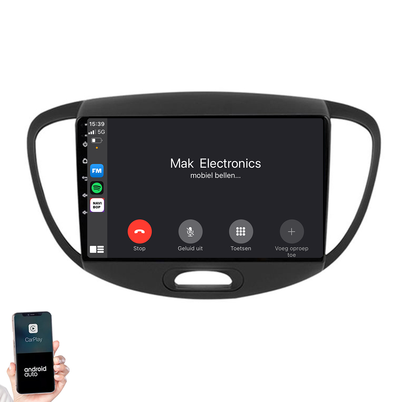 Hyundai I10 | Autoradio | 2007 t/m 2013 | Android 14 | Apple CarPlay & Android Auto