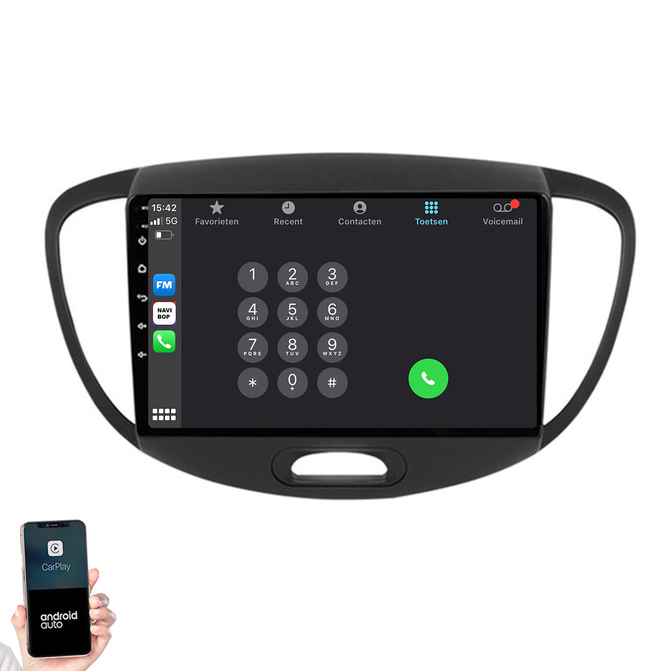 Hyundai I10 | Autoradio | 2007 t/m 2013 | Android 14 | Apple CarPlay & Android Auto