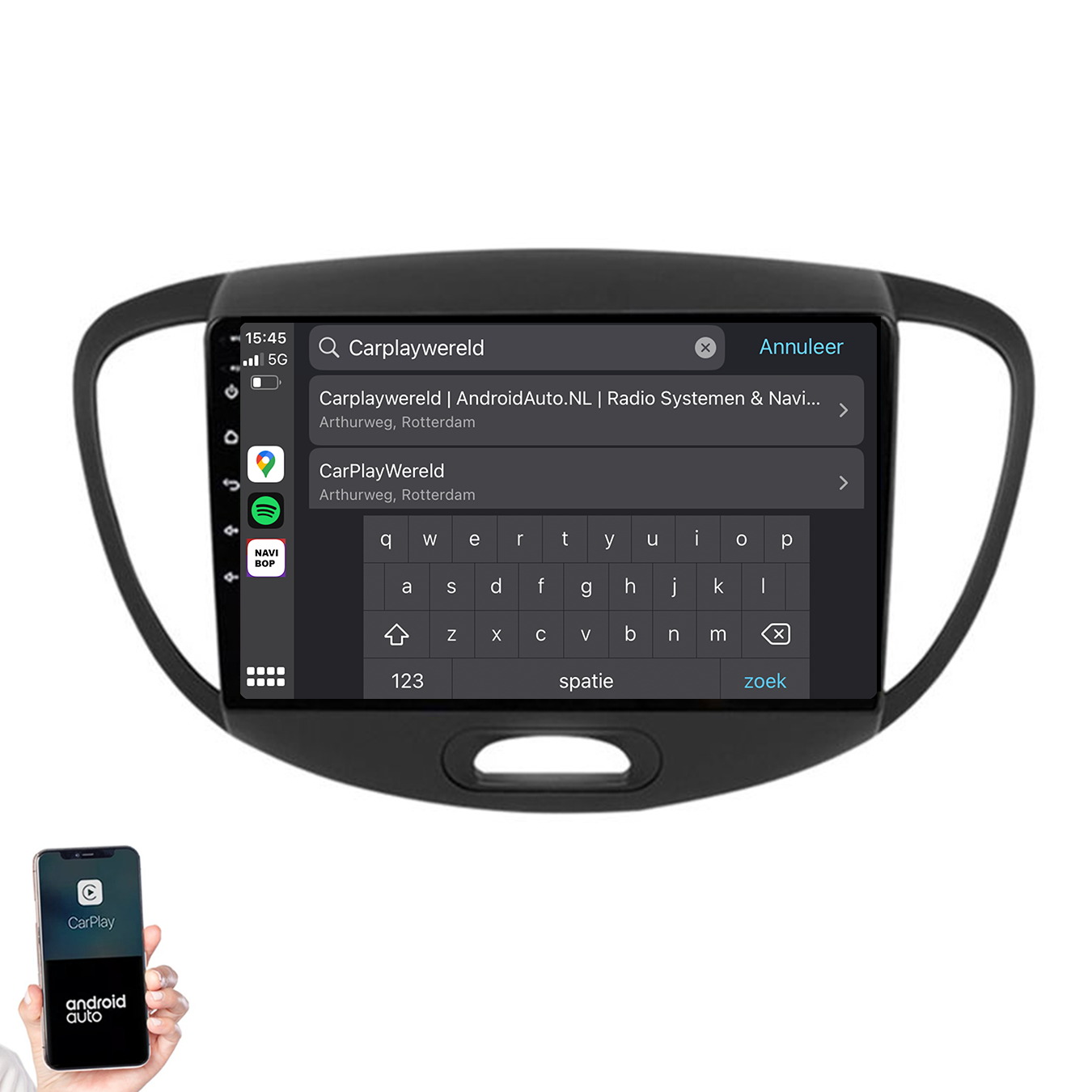 Hyundai I10 | Autoradio | 2007 t/m 2013 | Android 14 | Apple CarPlay & Android Auto