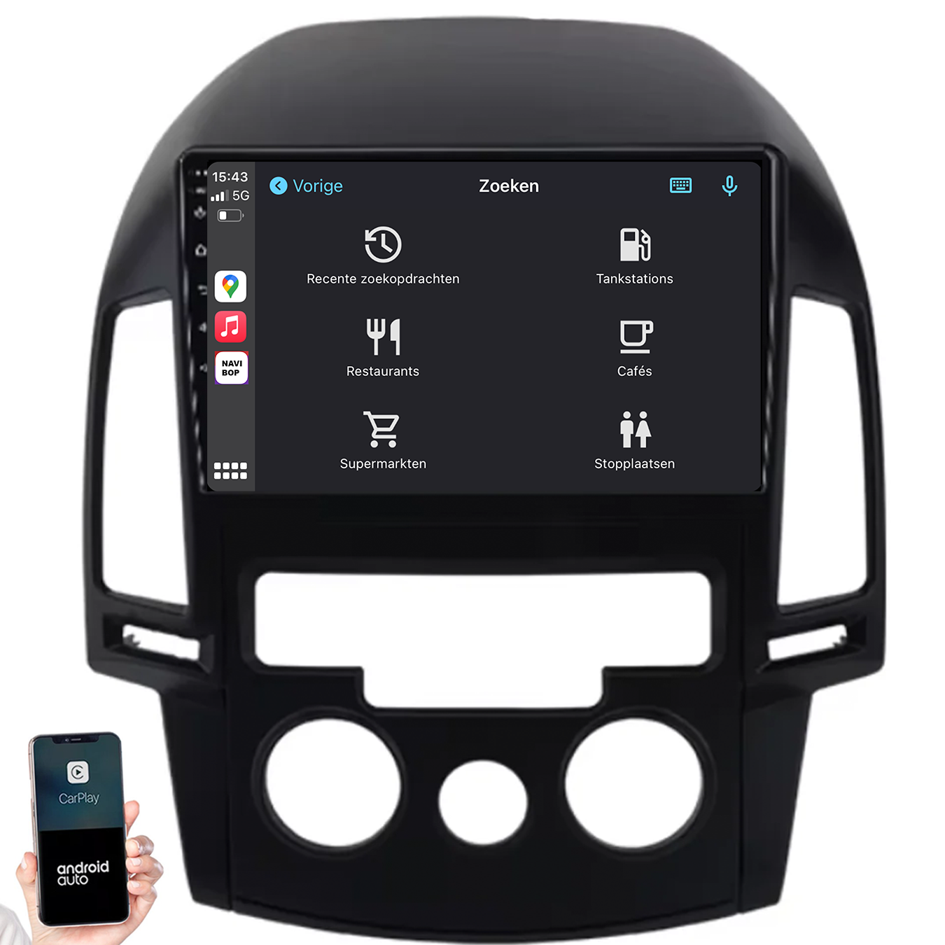 Hyundai I30 | Autoradio | 2007 t/m 2012 | Android 14 | Apple CarPlay & Android Auto