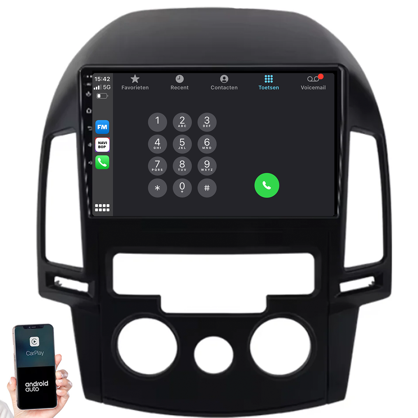 Hyundai I30 | Autoradio | 2007 t/m 2012 | Android 14 | Apple CarPlay & Android Auto