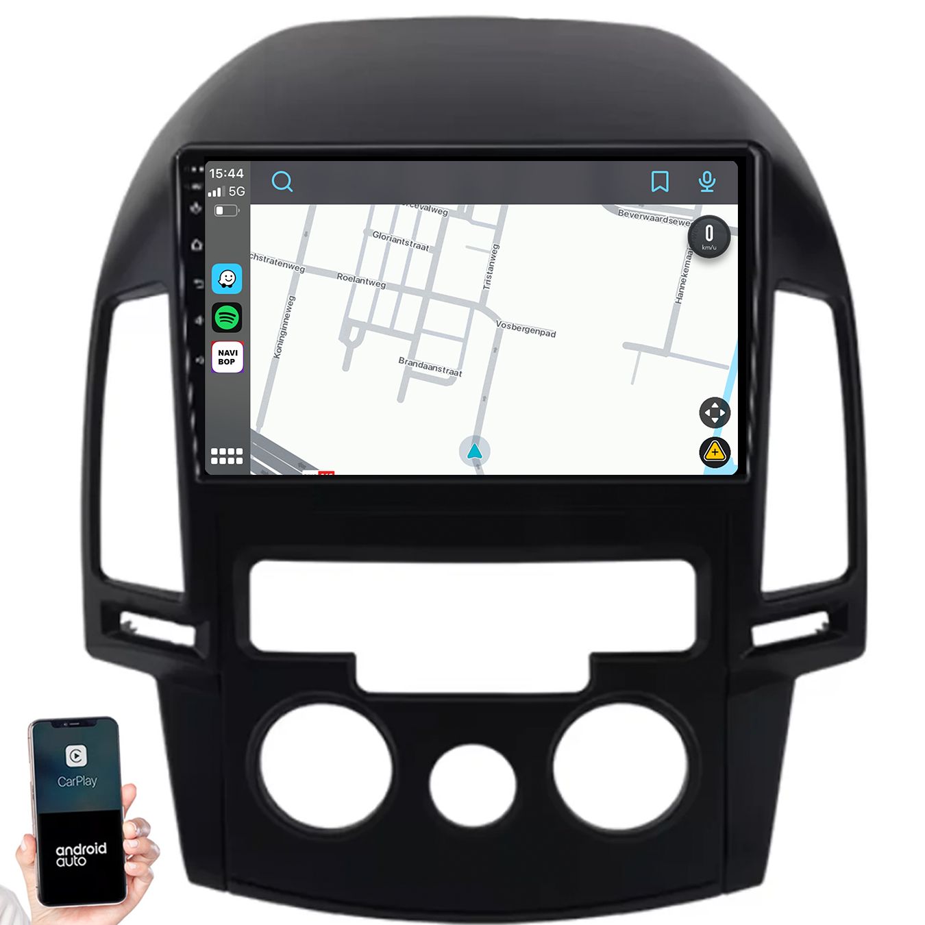 Hyundai I30 | Autoradio | 2007 t/m 2012 | Android 14 | Apple CarPlay & Android Auto