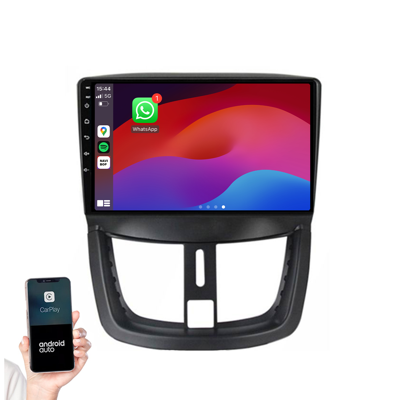 Peugeot 207 | Autoradio | 2006 t/m 2015 | Android 14 | Apple CarPlay & Android Auto