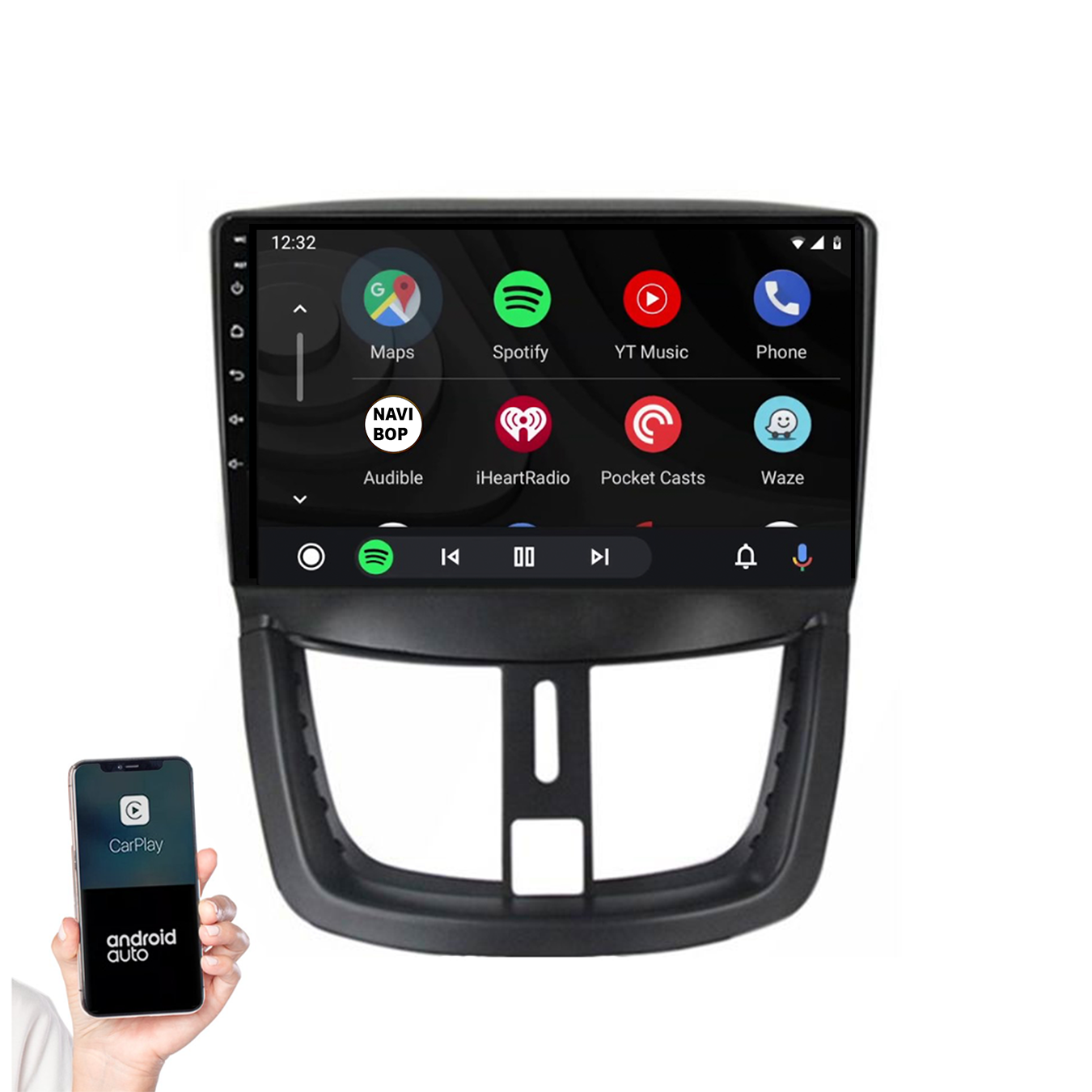 Peugeot 207 | Autoradio | 2006 t/m 2015 | Android 14 | Apple CarPlay & Android Auto