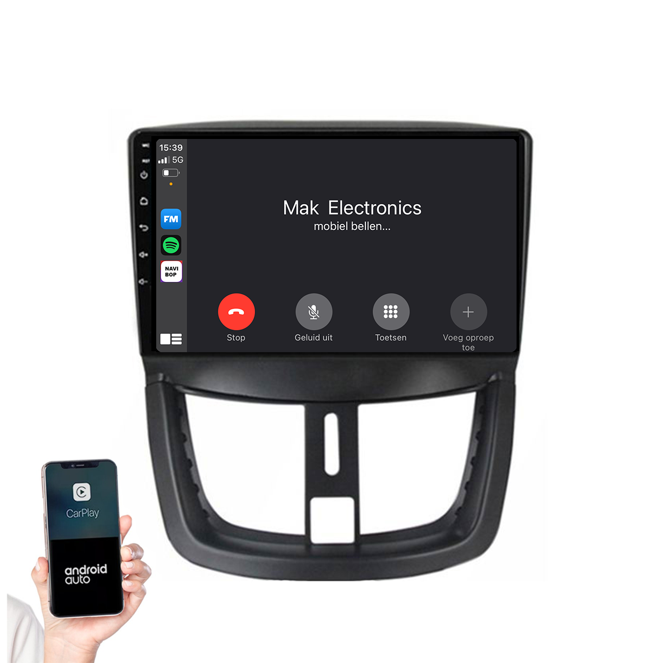 Peugeot 207 | Autoradio | 2006 t/m 2015 | Android 14 | Apple CarPlay & Android Auto