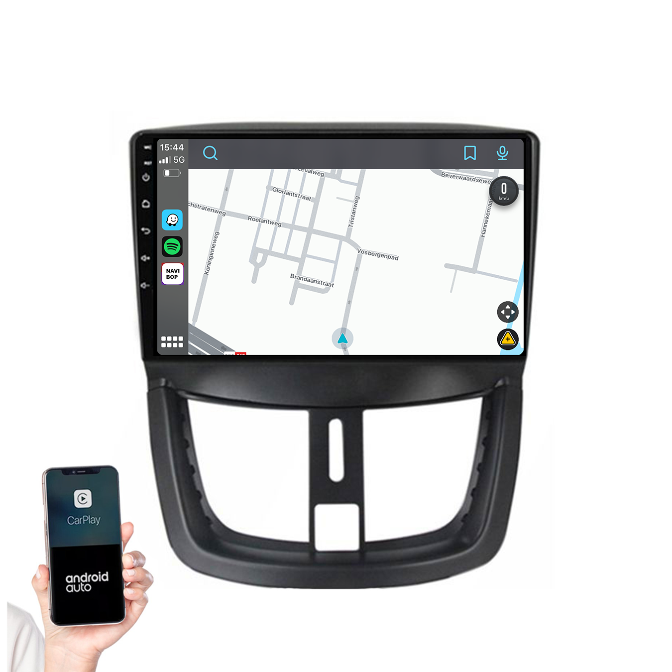 Peugeot 207 | Autoradio | 2006 t/m 2015 | Android 14 | Apple CarPlay & Android Auto