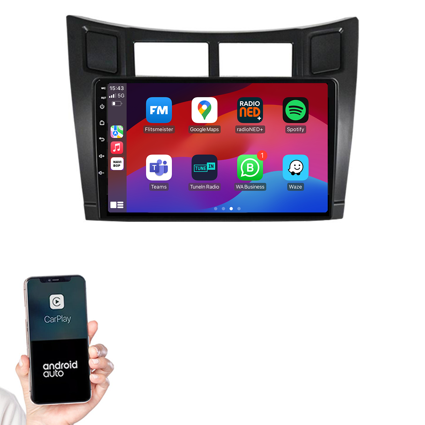 Toyota Yaris | Autoradio | 2005 t/m 2012 | Android 14 | Apple CarPlay & Android Auto