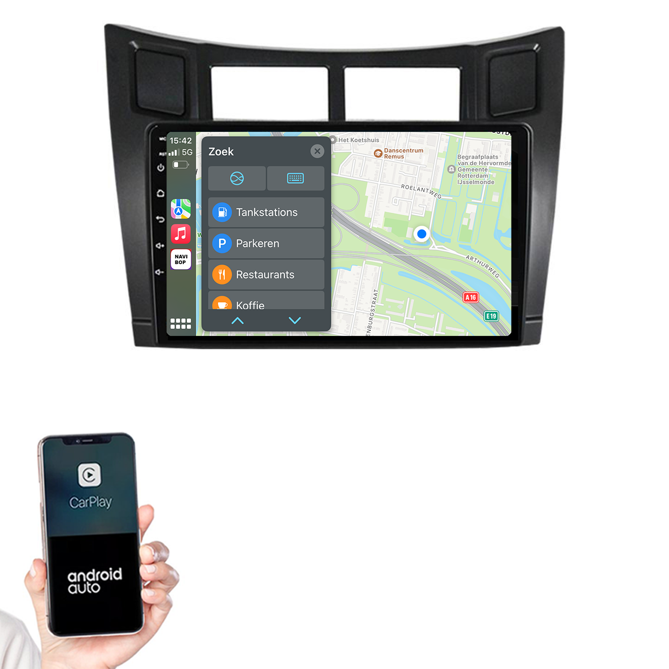 Toyota Yaris | Autoradio | 2005 t/m 2012 | Android 14 | Apple CarPlay & Android Auto