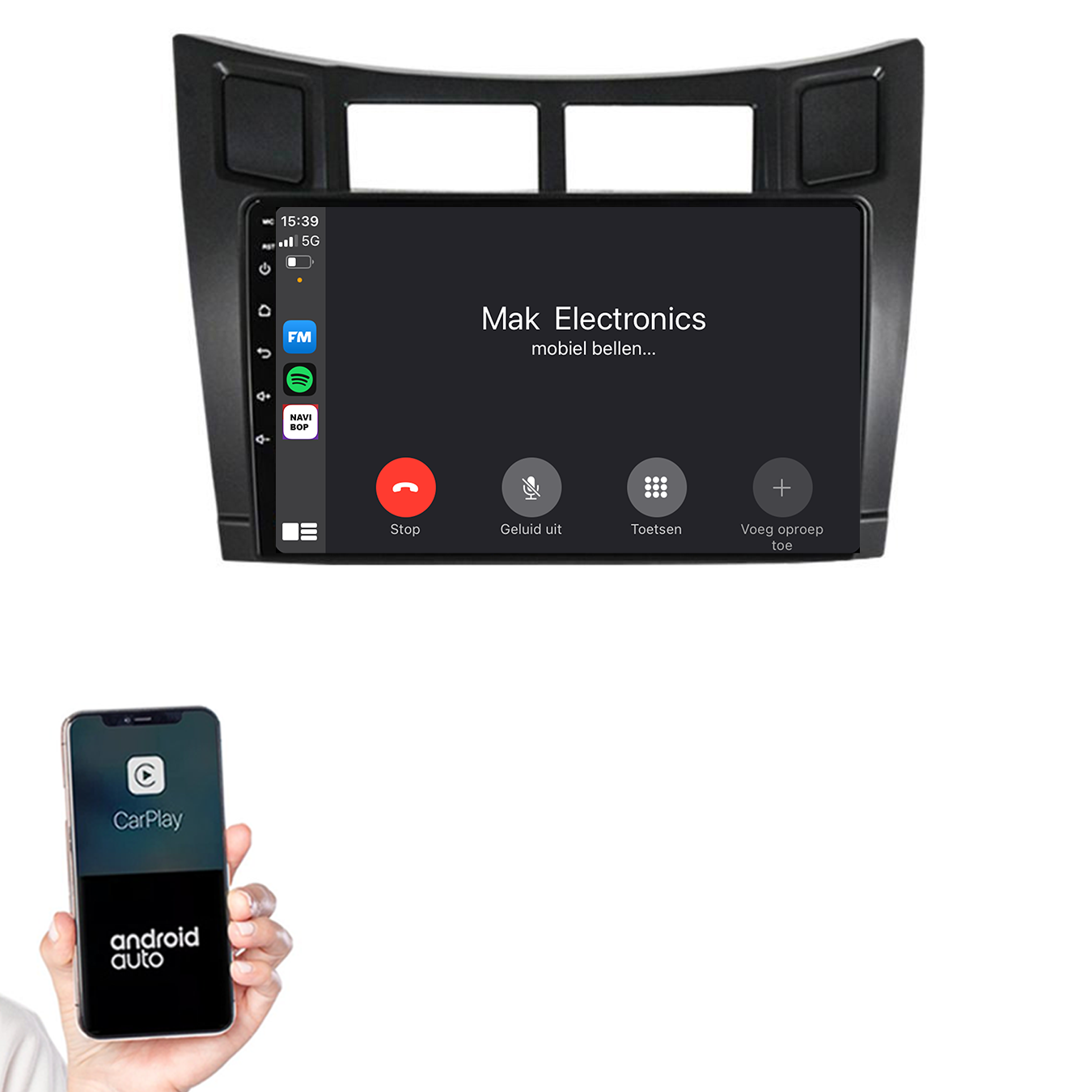 Toyota Yaris | Autoradio | 2005 t/m 2012 | Android 14 | Apple CarPlay & Android Auto
