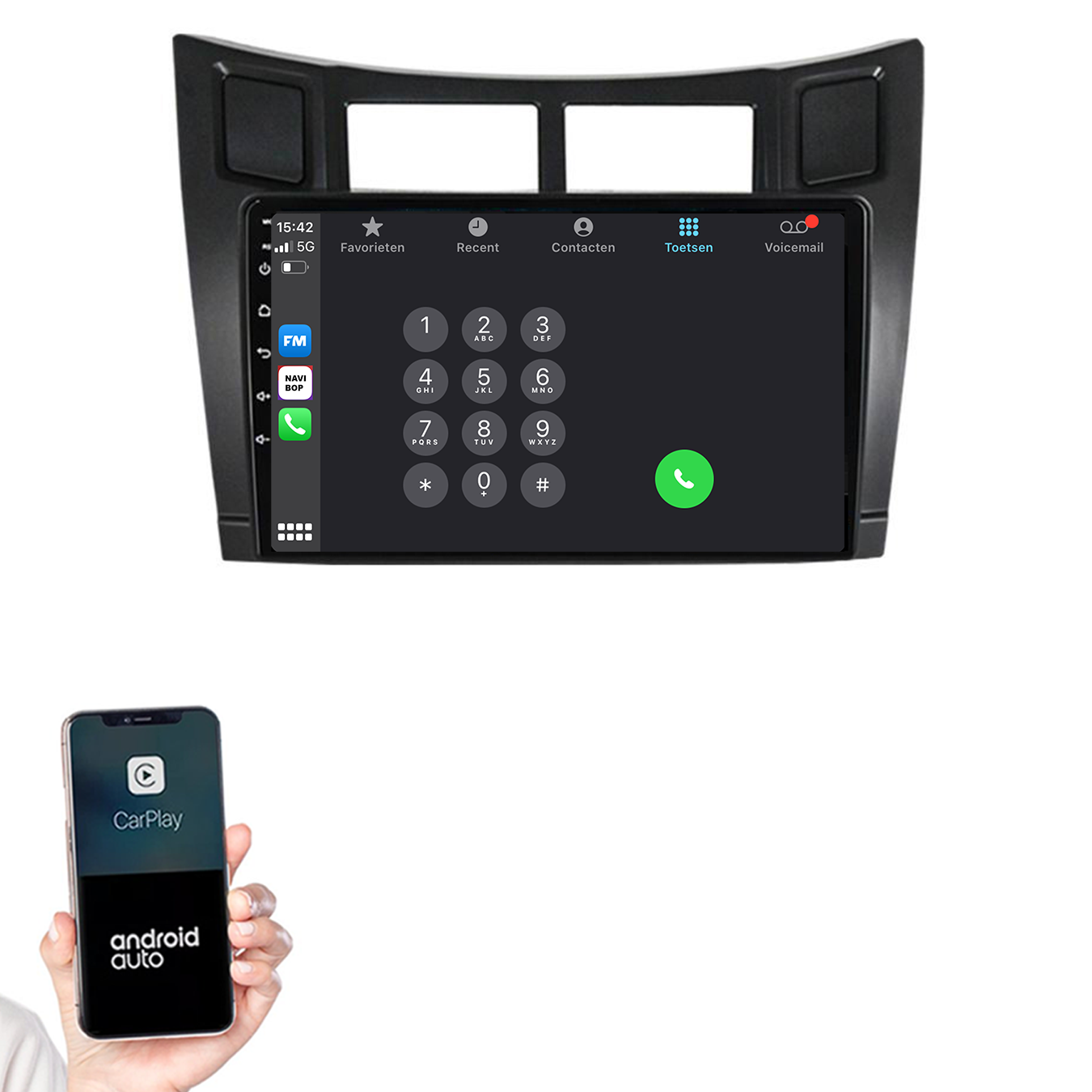 Toyota Yaris | Autoradio | 2005 t/m 2012 | Android 14 | Apple CarPlay & Android Auto