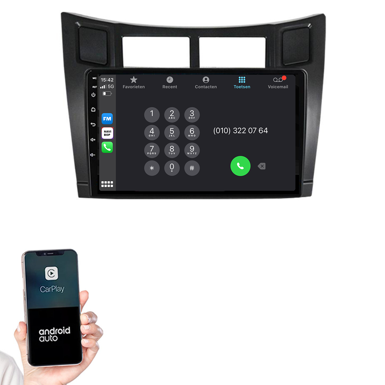 Toyota Yaris | Autoradio | 2005 t/m 2012 | Android 14 | Apple CarPlay & Android Auto