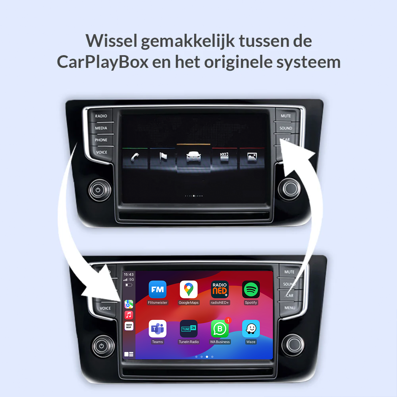 Volkswagen Golf | Autoradio | 2013 t/m 2020 | CarplayBox | Apple CarPlay & Android Auto