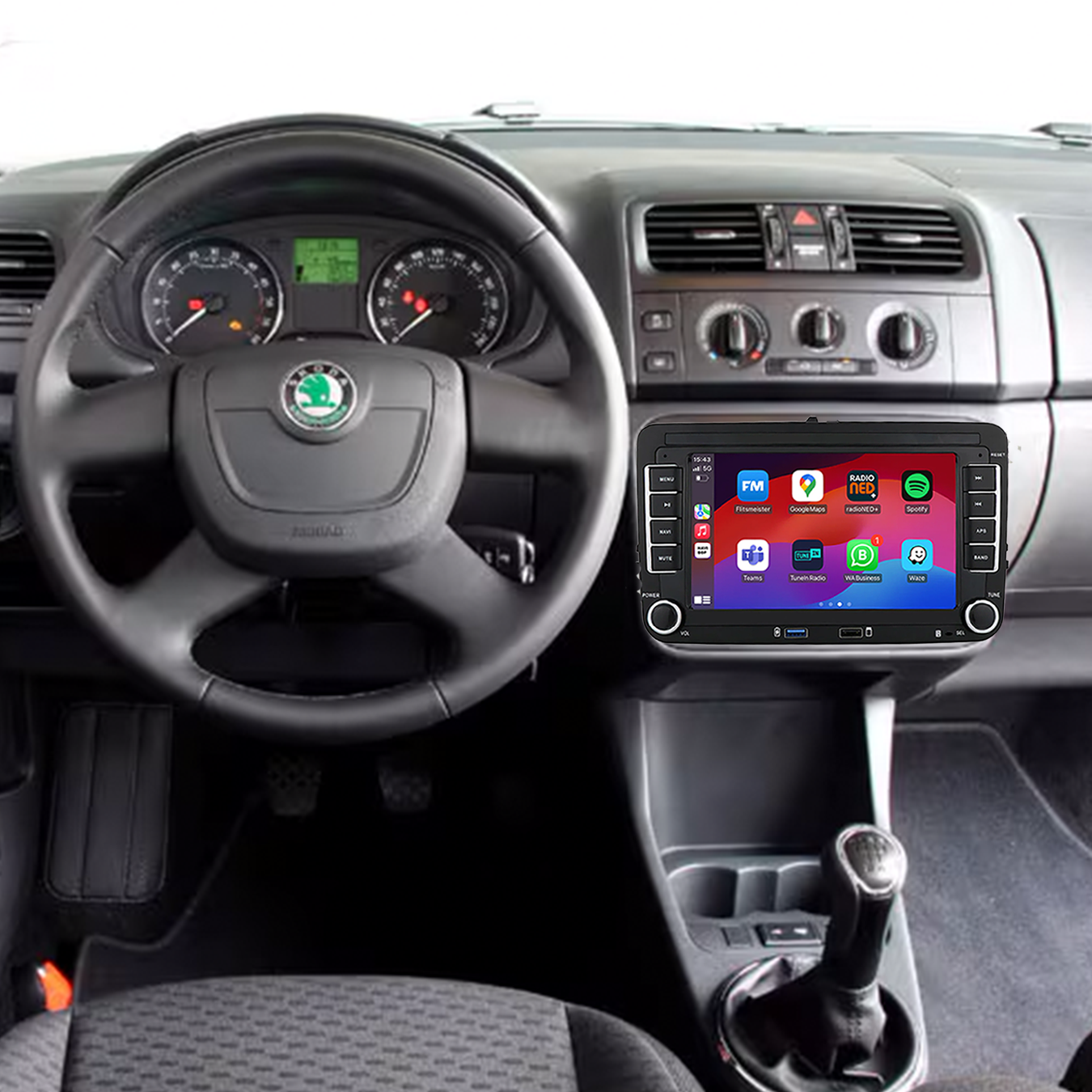 Skoda Fabia | Autoradio | 2007 t/m 2014 | Android 14 | Apple CarPlay & Android Auto