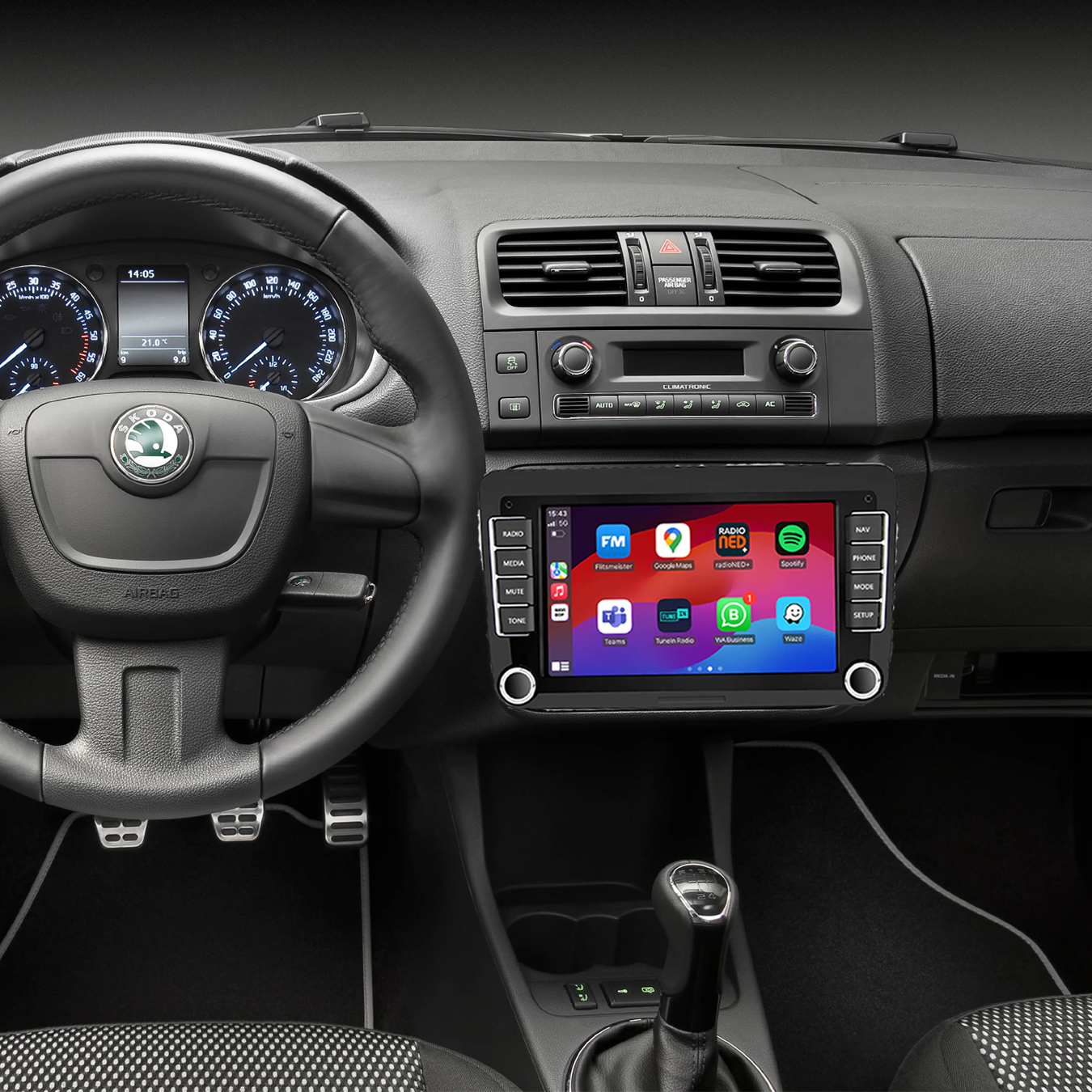 Skoda Roomster | Autoradio | 2006 t/m 2015 | Android 14 | Apple CarPlay & Android Auto