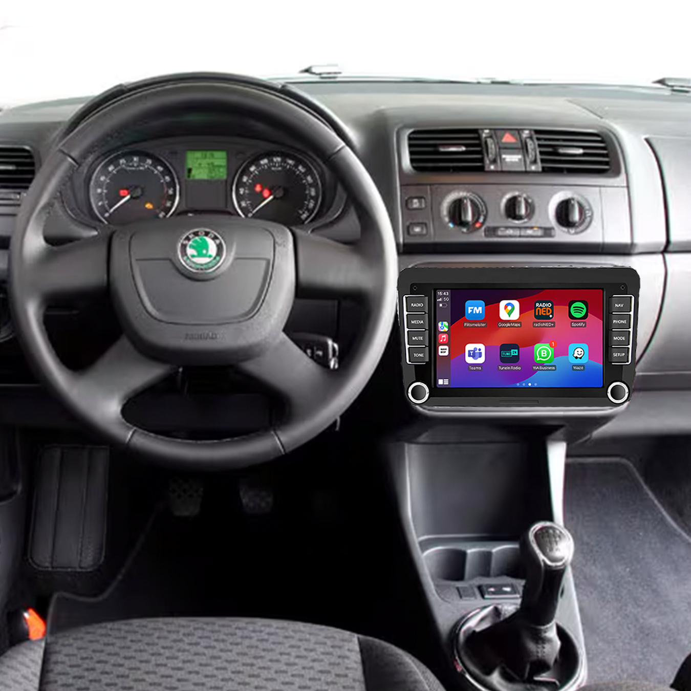 Skoda Fabia | Autoradio | 2007 t/m 2014 | Android 14 | Apple CarPlay & Android Auto