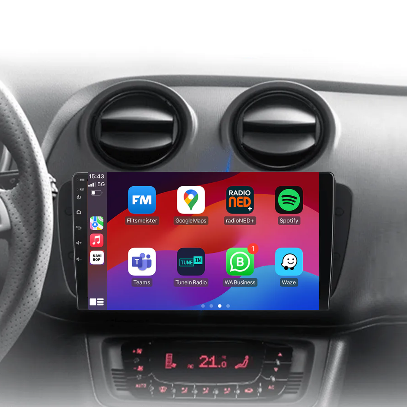 Seat Ibiza | Autoradio | 2009 t/m 2013 | Android 14 | Apple CarPlay & Android Auto