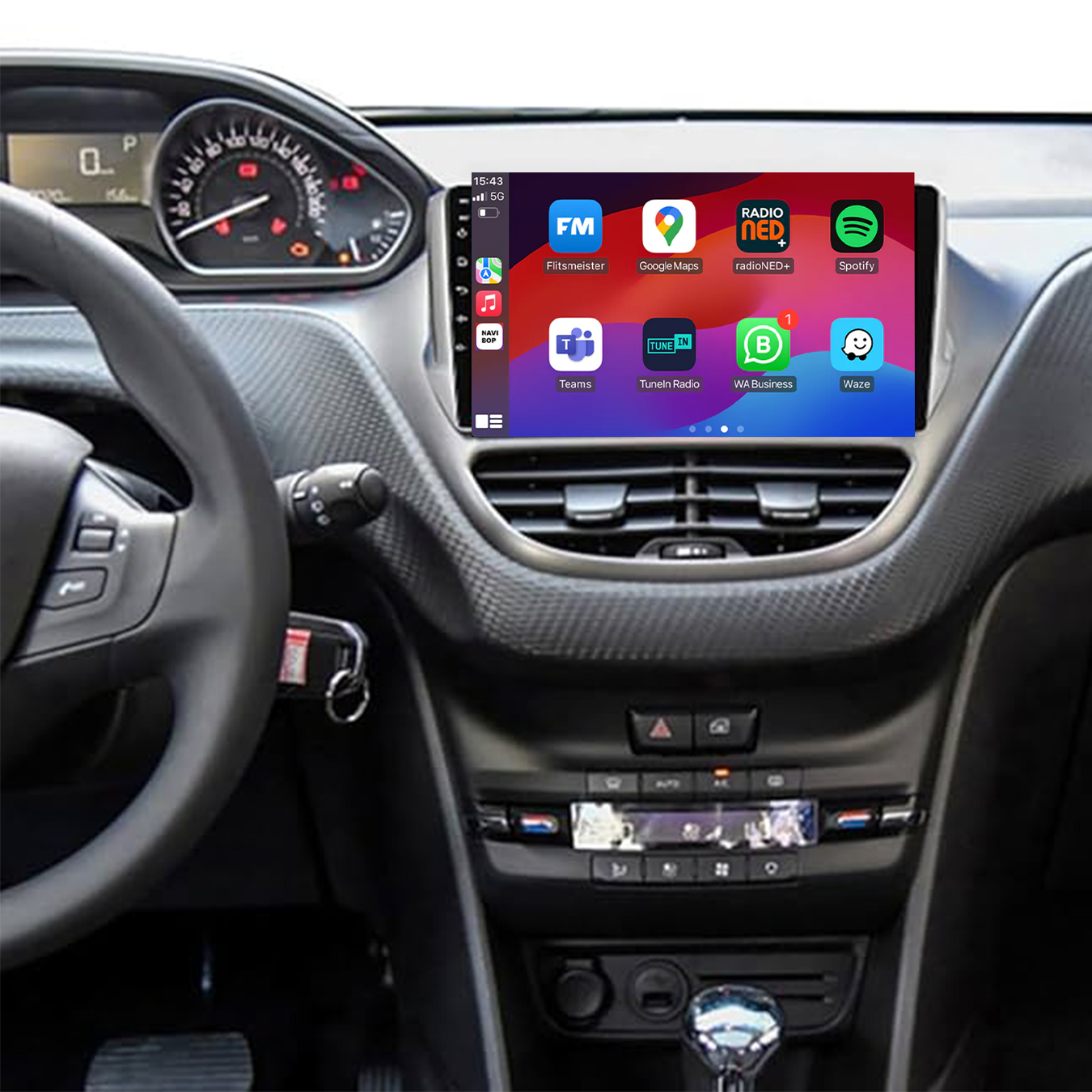 Peugeot 208 | Autoradio | 2011 t/m 2018 | Android 14 | Apple CarPlay & Android Auto