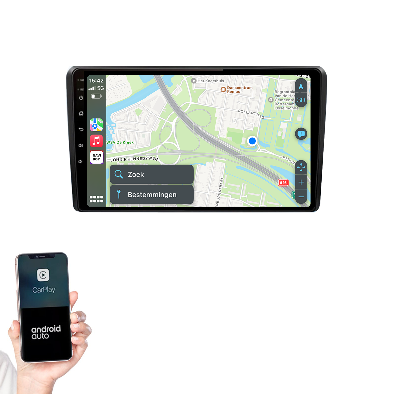 Audi A4 | Autoradio | 2002 t/m 2013 | Android 14 | Apple CarPlay & Android Auto