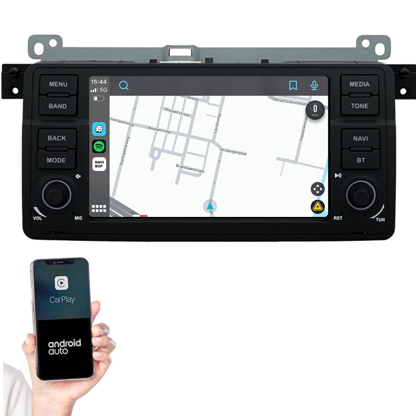 BMW 3-Serie E46 | Autoradio | 1998 t/m 2006 | Android 14 | Apple CarPlay & Android Auto