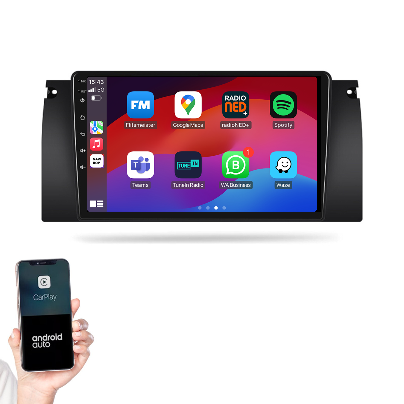 BMW 5-Serie | Autoradio | 1996 t/m 2003 | Android 14 | Apple CarPlay & Android Auto