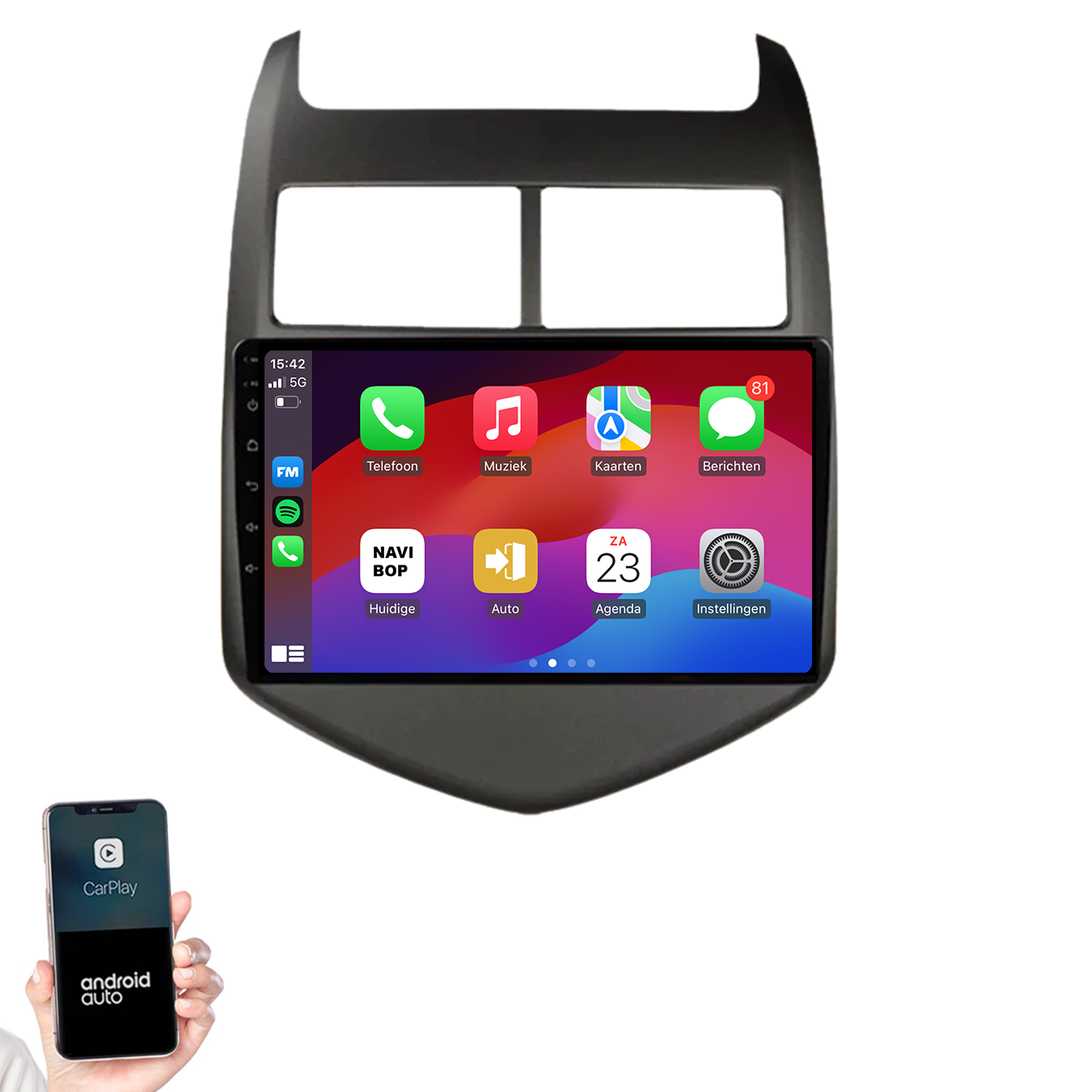 Chevrolet Aveo | Autoradio | 2011 t/m 2015 | Android 14 | Apple CarPlay & Android Auto