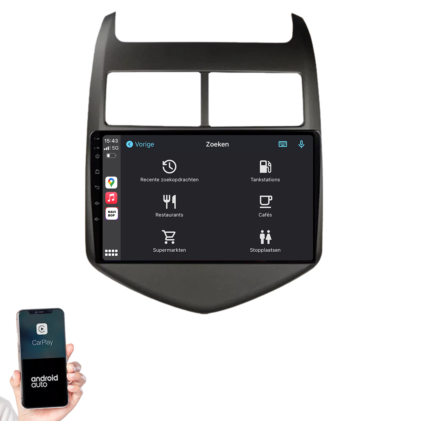 Chevrolet Aveo | Autoradio | 2011 t/m 2015 | Android 14 | Apple CarPlay & Android Auto