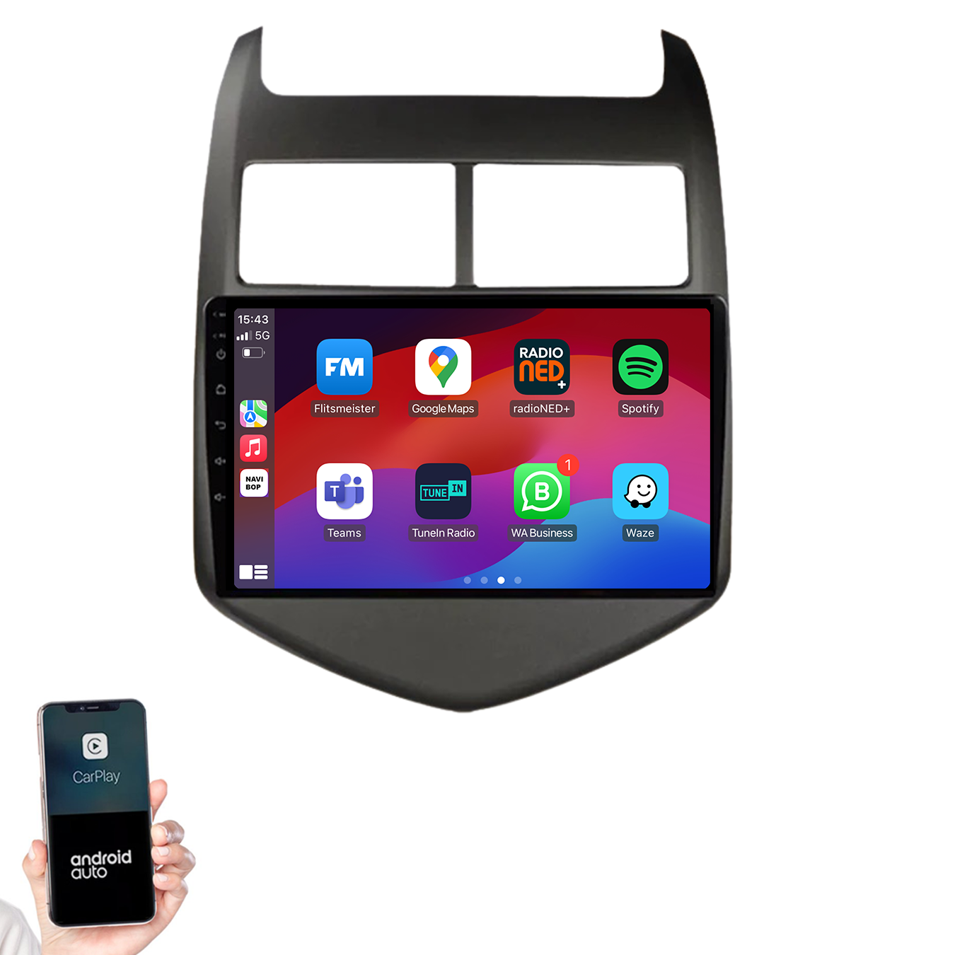 Chevrolet Aveo | Autoradio | 2011 t/m 2015 | Android 14 | Apple CarPlay & Android Auto