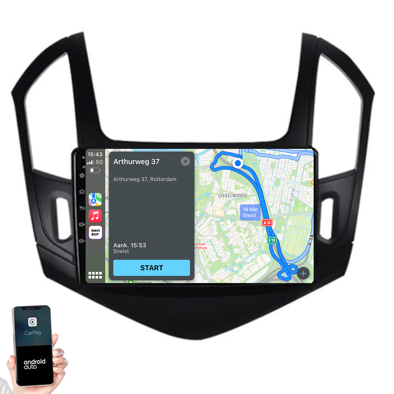 Chevrolet Cruze | Autoradio | 2012 t/m 2015 | Android 14 | Apple CarPlay & Android Auto