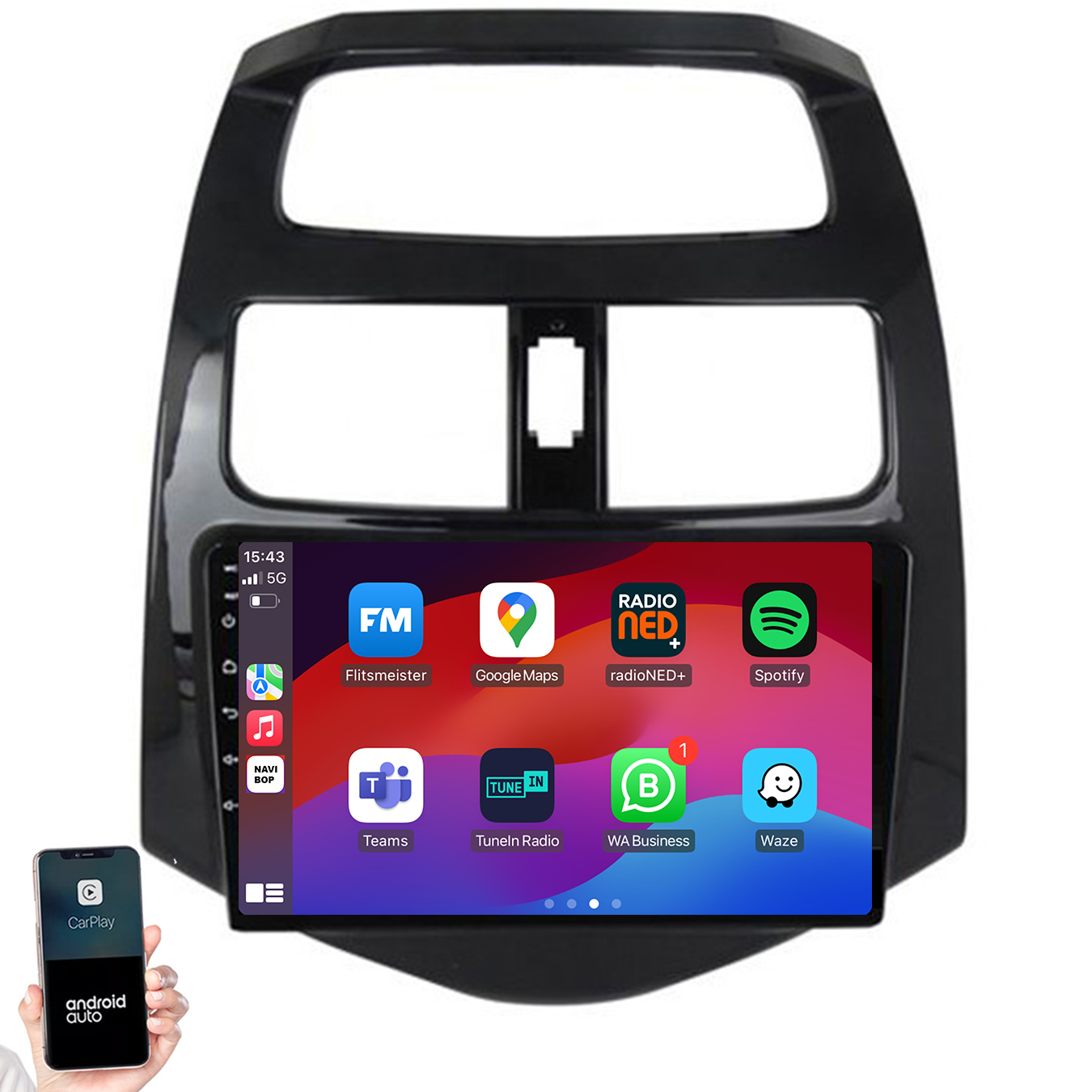 Chevrolet Spark | Autoradio | 2009 t/m 2015 | Android 14 | Apple CarPlay & Android Auto
