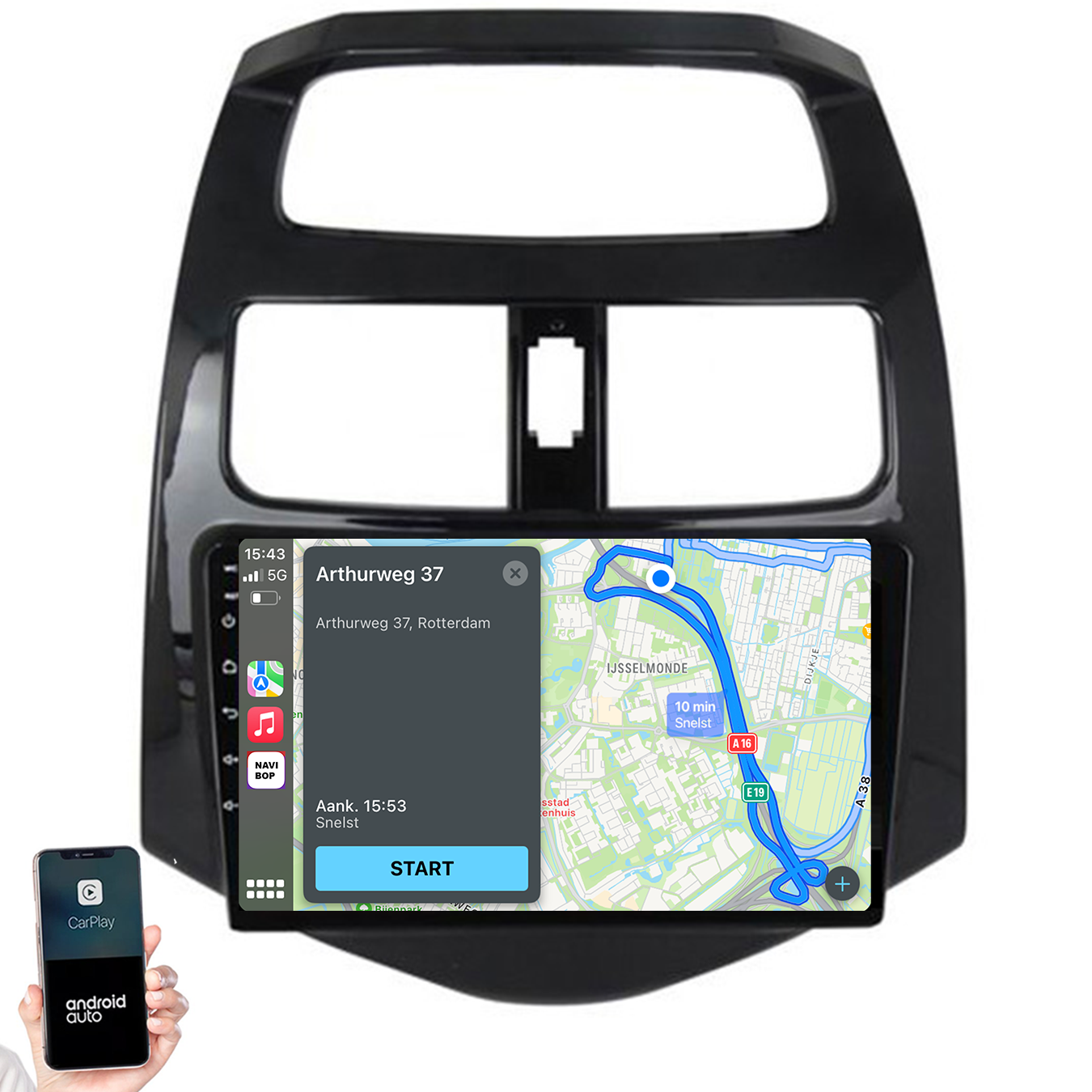 Chevrolet Spark | Autoradio | 2009 t/m 2015 | Android 14 | Apple CarPlay & Android Auto
